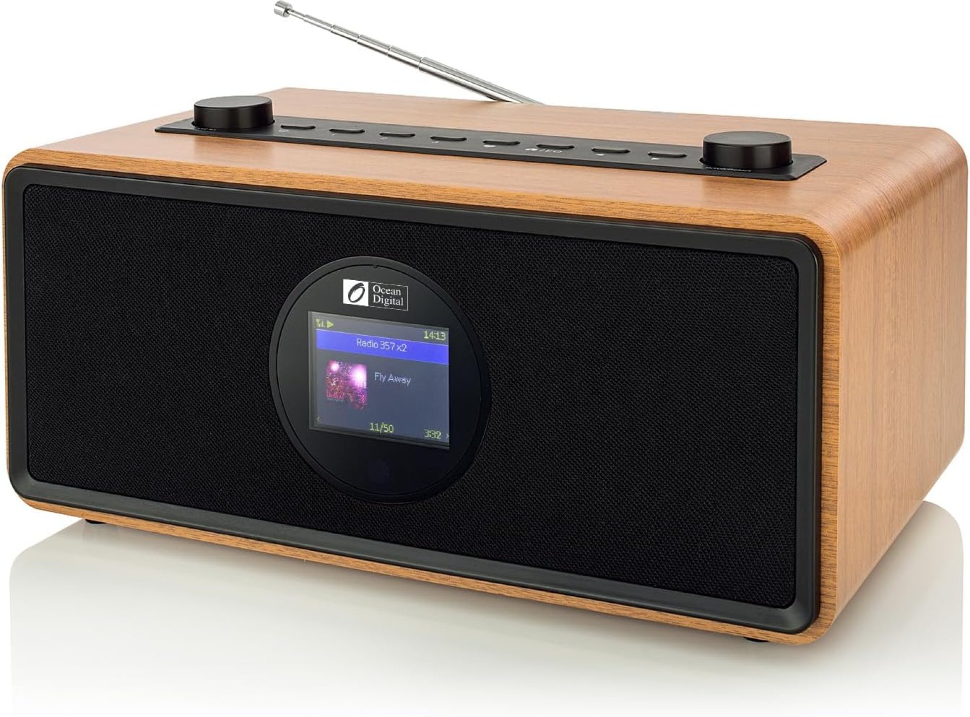 Ocean Digital WR-860 FM Wi-Fi Internet Radio with Stereo Speakers, Alarm Clock, Sleep Timer, Line Out, Aux in, Stress Relief, Relaxation and Sleep Aid, 2.4″ Color Display Ocean Digital WR-860 FM Wi-Fi Internet Radio with Stereo Speakers, Alarm Clock, Sleep Timer, Line Out, Aux in, Stress Relief, Relaxation and Sleep Aid, 2.4″ Color Display