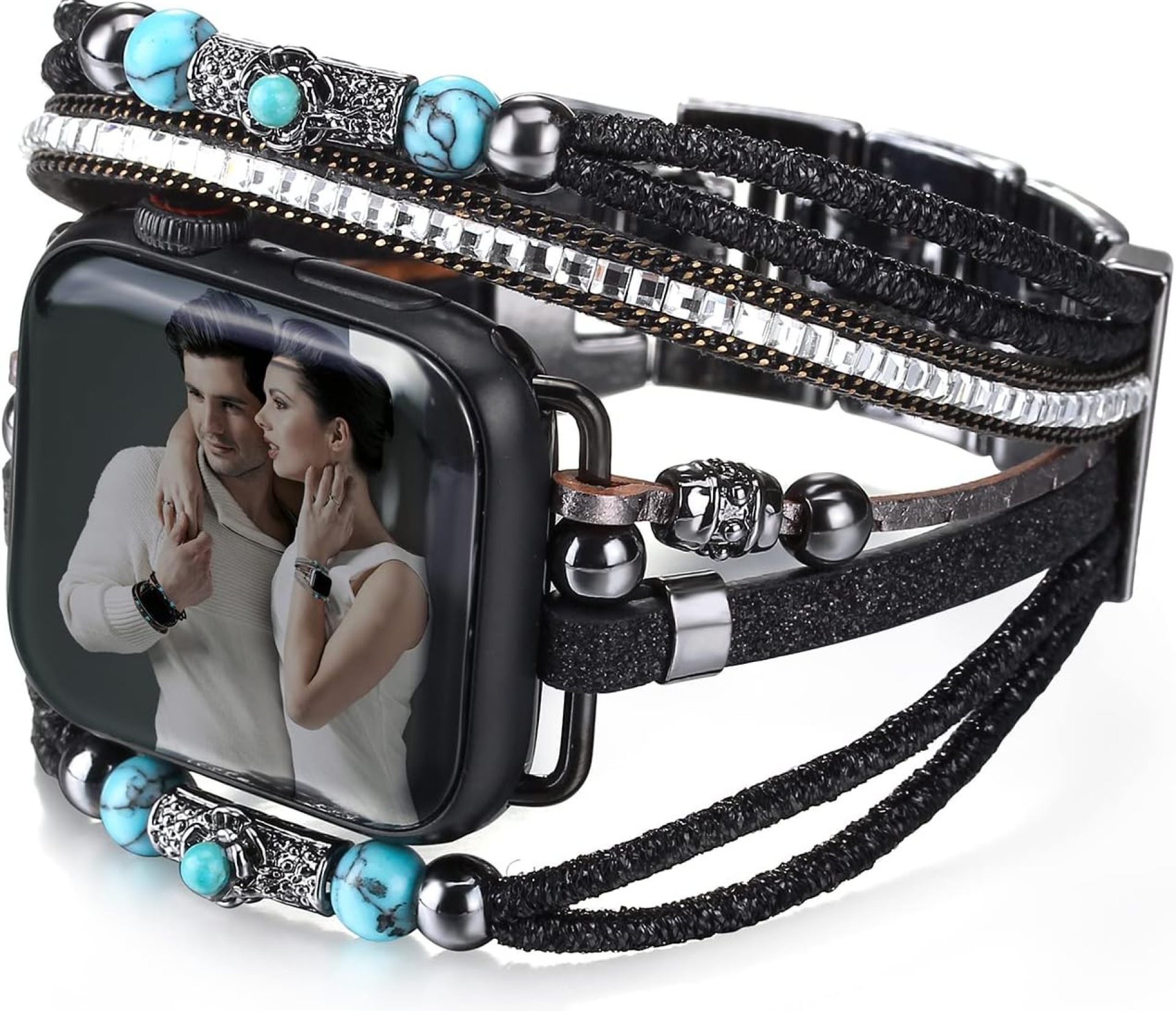 Boho Leather Bracelet Compatible with Apple Watch Bands for Women Men 38mm 40mm 41mm 42mm 44mm 45mm 46mm 49mm – Multilayer Wrap Dressy Apple Watch Strap for Cute Iwatch Band Series 10 9 8 7 6 SE Ultra 2 5 4 3 2 1 Boho Leather Bracelet Compatible with Apple Watch Bands for Women Men 38mm 40mm 41mm 42mm 44mm 45mm 46mm 49mm – Multilayer Wrap Dressy Apple Watch Strap for Cute Iwatch Band Series 10 9 8 7 6 SE Ultra 2 5 4 3 2 1