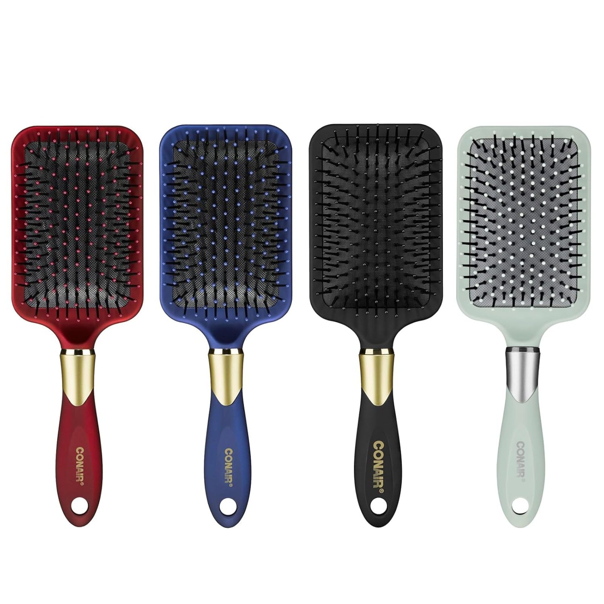 Conair Velvet Touch Paddle Cushion hair brush – Detangling hairbrush – curly or straight styles – men or women – detangler – features soft touch handle – Colors at Random Conair Velvet Touch Paddle Cushion hair brush – Detangling hairbrush – curly or straight styles – men or women – detangler – features soft touch handle – Colors at Random