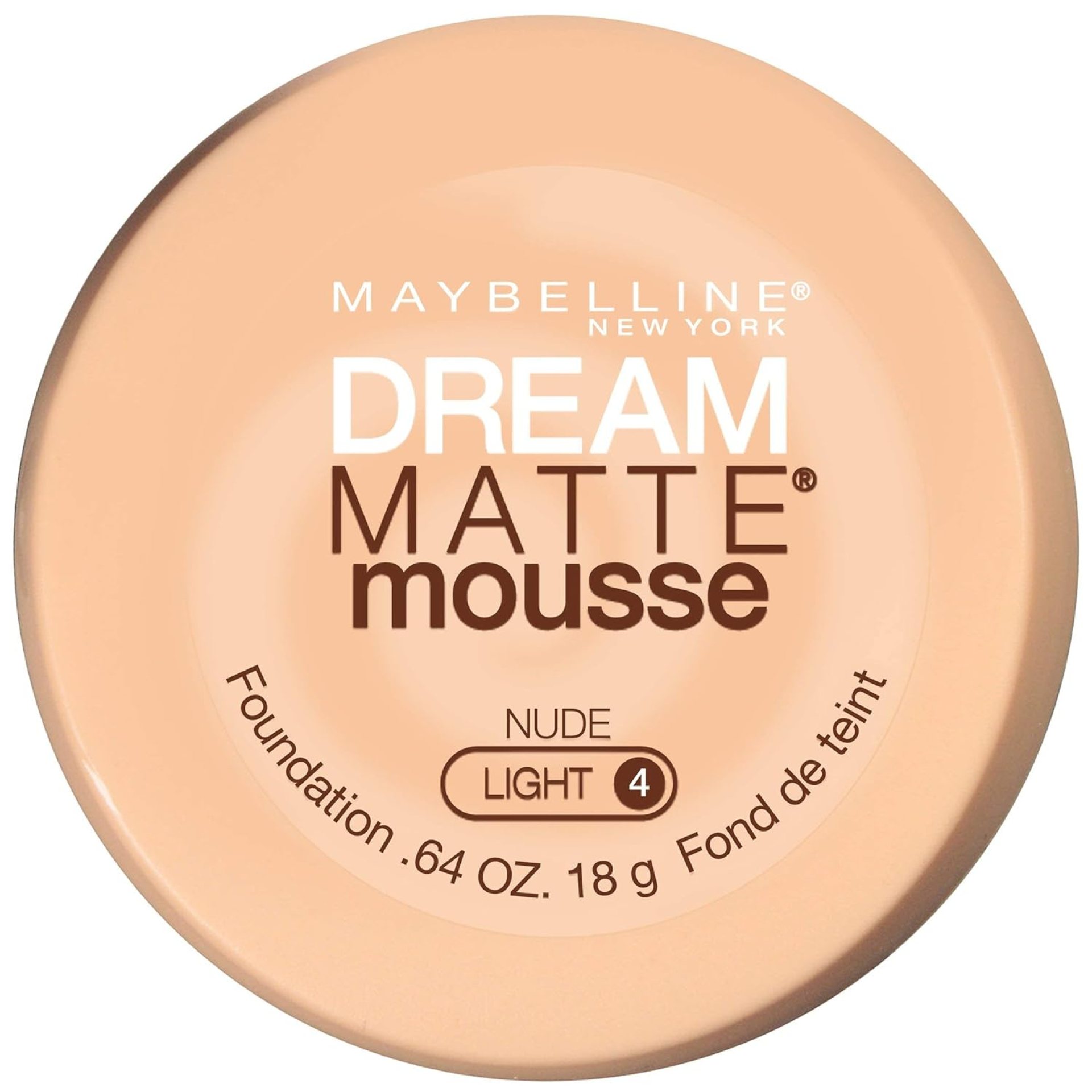 Maybelline New York Dream Matte Mousse Foundation, Nude, 0.64 oz. Maybelline New York Dream Matte Mousse Foundation, Nude, 0.64 oz.
