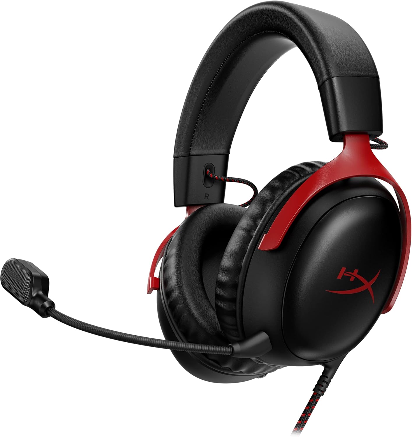 HyperX Cloud III – Wired Gaming Headset, PC, PS5, Xbox Series X|S, Angled 53mm Drivers, DTS Spatial Audio, Memory Foam, Durable Frame, Ultra-Clear 10mm Mic, USB-C, USB-A, 3.5mm – Black/Red HyperX Cloud III – Wired Gaming Headset, PC, PS5, Xbox Series X|S, Angled 53mm Drivers, DTS Spatial Audio, Memory Foam, Durable Frame, Ultra-Clear 10mm Mic, USB-C, USB-A, 3.5mm – Black/Red