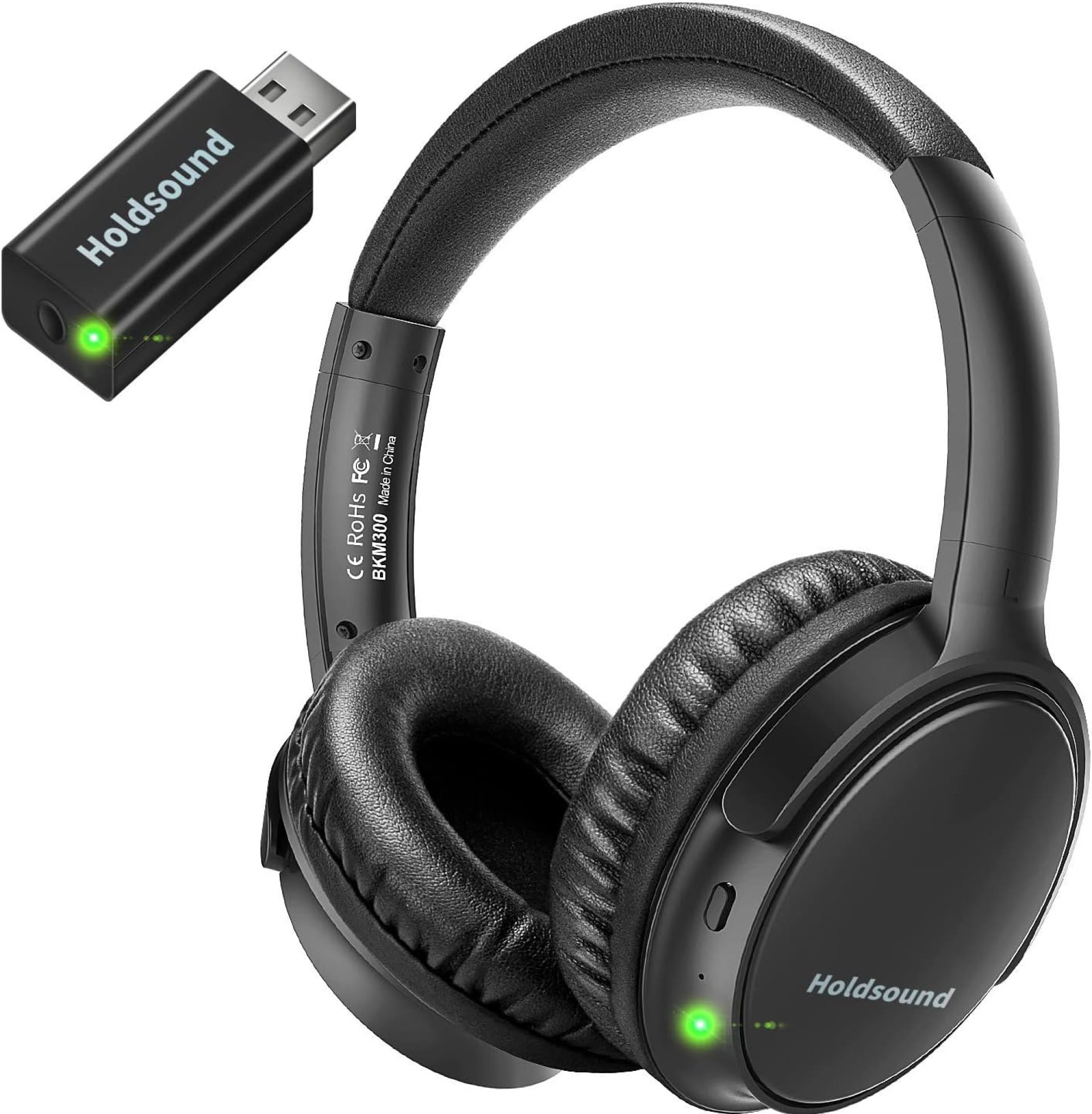 Wireless Headphones for TV Watching, BKM300 Wireless TV Headphones with Bluetooth USB Transmitter, Simple Operation, 165ft (50m) Wireless Range, No Static & No Delay Wireless Headphones for TV Watching, BKM300 Wireless TV Headphones with Bluetooth USB Transmitter, Simple Operation, 165ft (50m) Wireless Range, No Static & No Delay