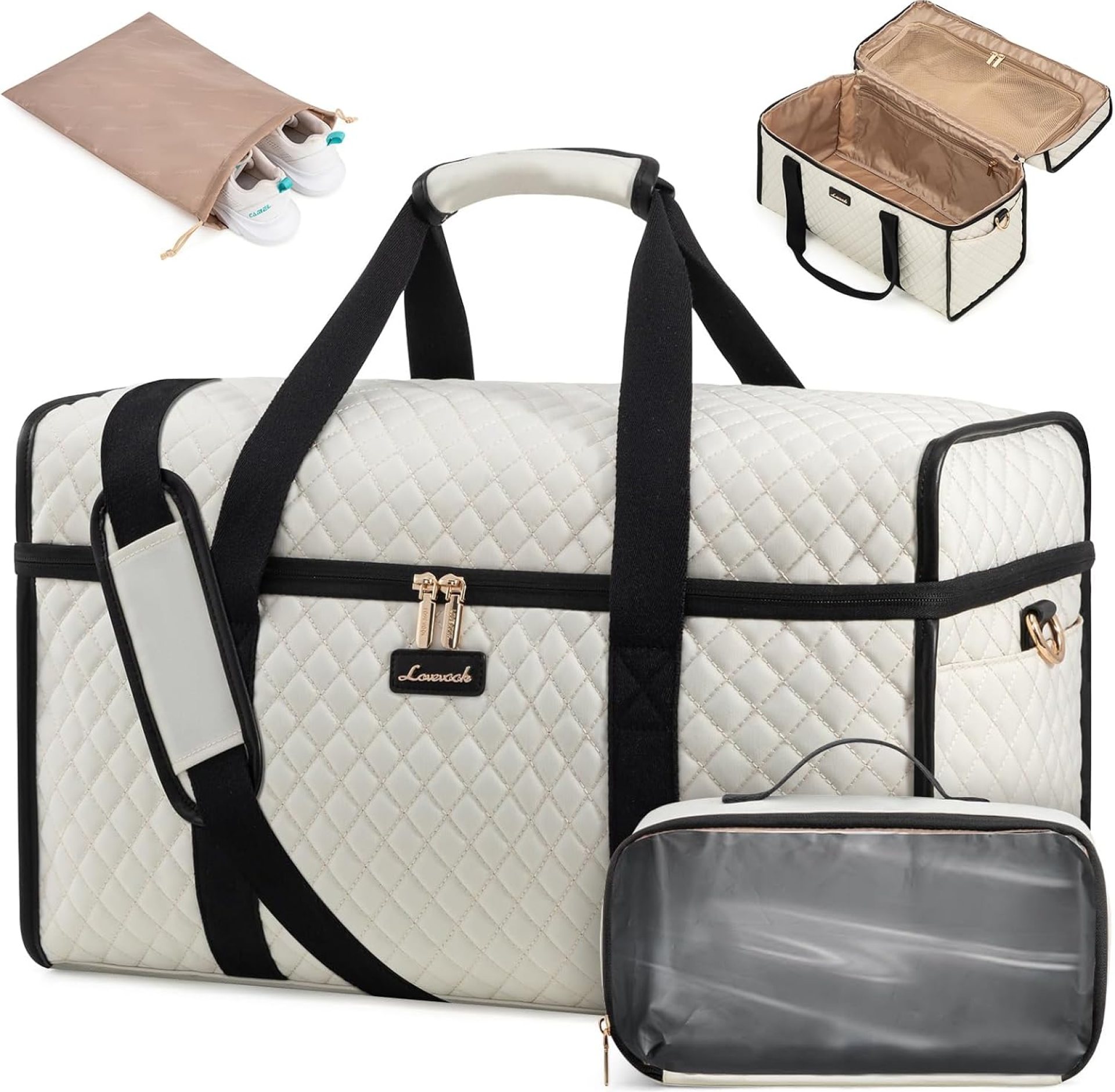 LOVEVOOK Travel Duffle Bag, Weekender Bags For Women, Carry On Duffel Bags For Airplanes, Overnight Bag With Toiletry Bag, Hospital Bag for Labor and Delivery, Yoga Gym Bag with Wet Pocket, 3Pcs Set LOVEVOOK Travel Duffle Bag, Weekender Bags For Women, Carry On Duffel Bags For Airplanes, Overnight Bag With Toiletry Bag, Hospital Bag for Labor and Delivery, Yoga Gym Bag with Wet Pocket, 3Pcs Set
