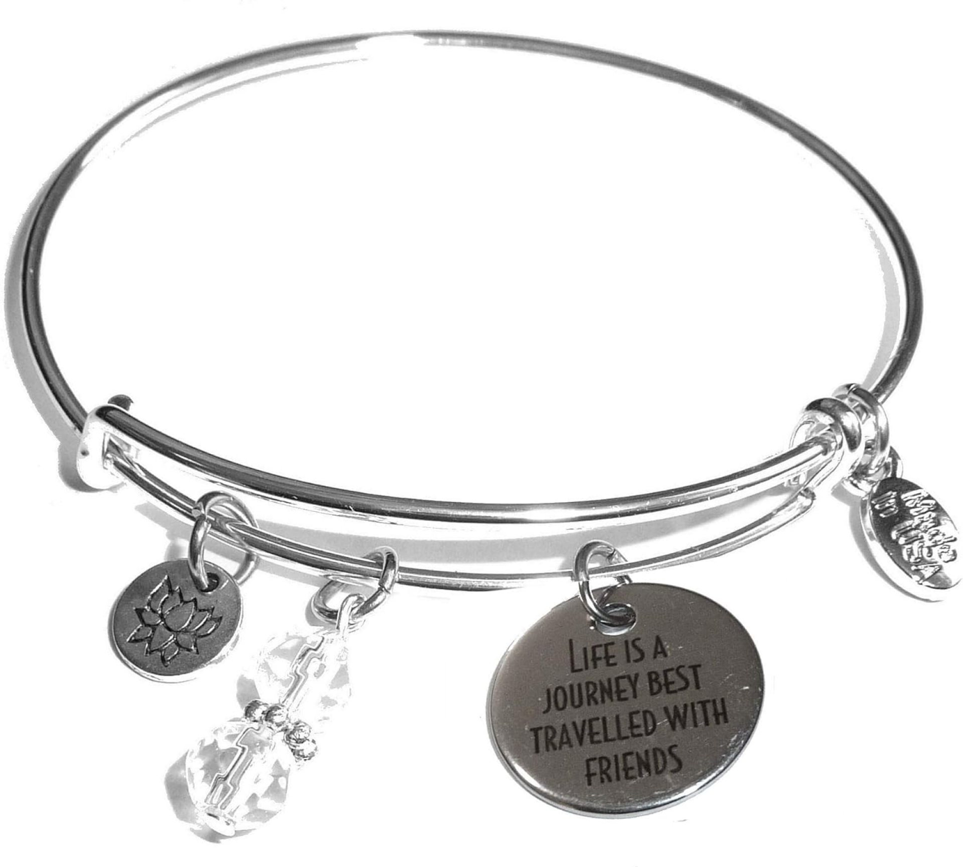 Hidden Hollow Beads Women’s Made In USA Stainless Steel Message Charm Expandable Wire Bangle Bracelet, Popular, Stylish and Trendy, Arrives in a Gift Bag. Hidden Hollow Beads Women’s Made In USA Stainless Steel Message Charm Expandable Wire Bangle Bracelet, Popular, Stylish and Trendy, Arrives in a Gift Bag.