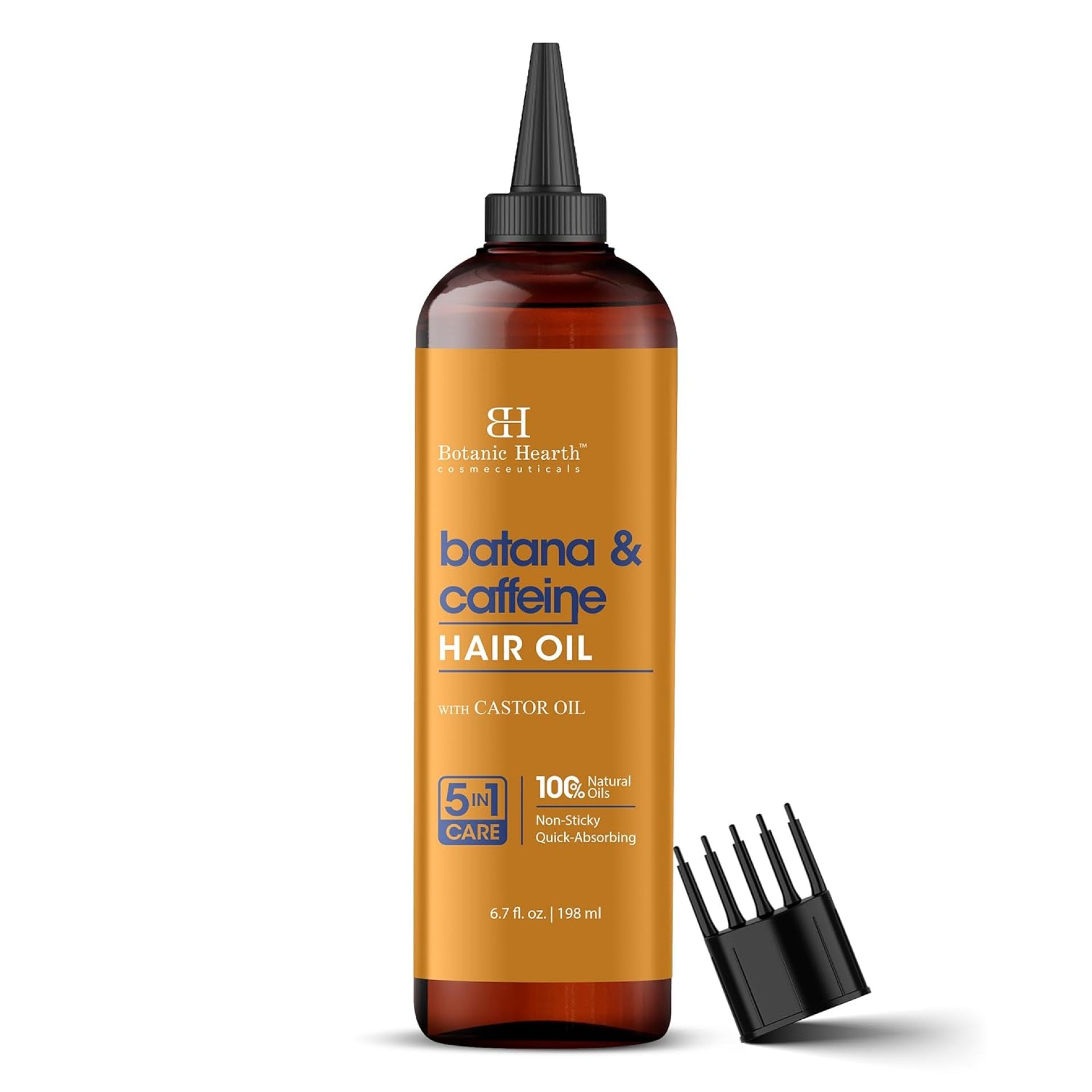Botanic Hearth Batana & Caffeine Hair Oil (6.7 fl oz) | Revitalizing and Strengthening Hair Treatment for Fuller, Healthier-Looking Hair | Paraben Free | Suitable for All Hair Types Botanic Hearth Batana & Caffeine Hair Oil (6.7 fl oz) | Revitalizing and Strengthening Hair Treatment for Fuller, Healthier-Looking Hair | Paraben Free | Suitable for All Hair Types
