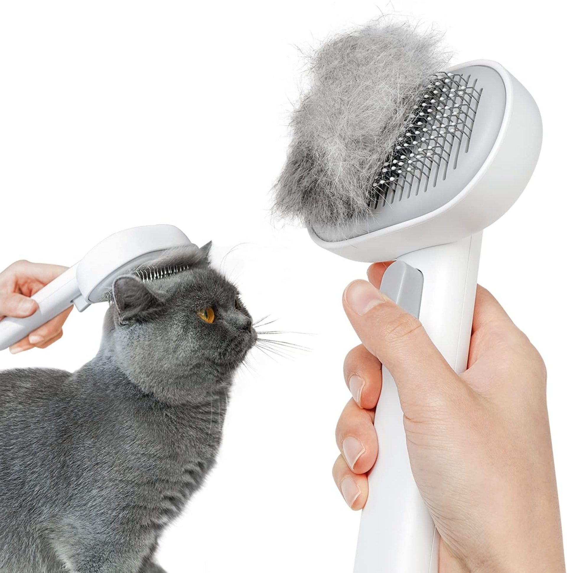 aumuca Cat Brush for Shedding, Cat Brushes for Indoor Cats, Cat Brush for Long or Short Haired Cats, Cat Hair Brush Cat Grooming Deshedding Brush for Dog Kitten Horse Massage Removes Loose Fur, White aumuca Cat Brush for Shedding, Cat Brushes for Indoor Cats, Cat Brush for Long or Short Haired Cats, Cat Hair Brush Cat Grooming Deshedding Brush for Dog Kitten Horse Massage Removes Loose Fur, White