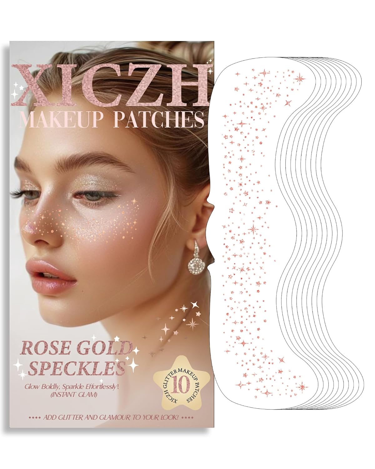 Glitter Freckles, Face Glitter for Women Girls, Sparkle Freckles Singer Concerts Festival Rave Accessories (Rose Gold – 10 pcs) Glitter Freckles, Face Glitter for Women Girls, Sparkle Freckles Singer Concerts Festival Rave Accessories (Rose Gold – 10 pcs)