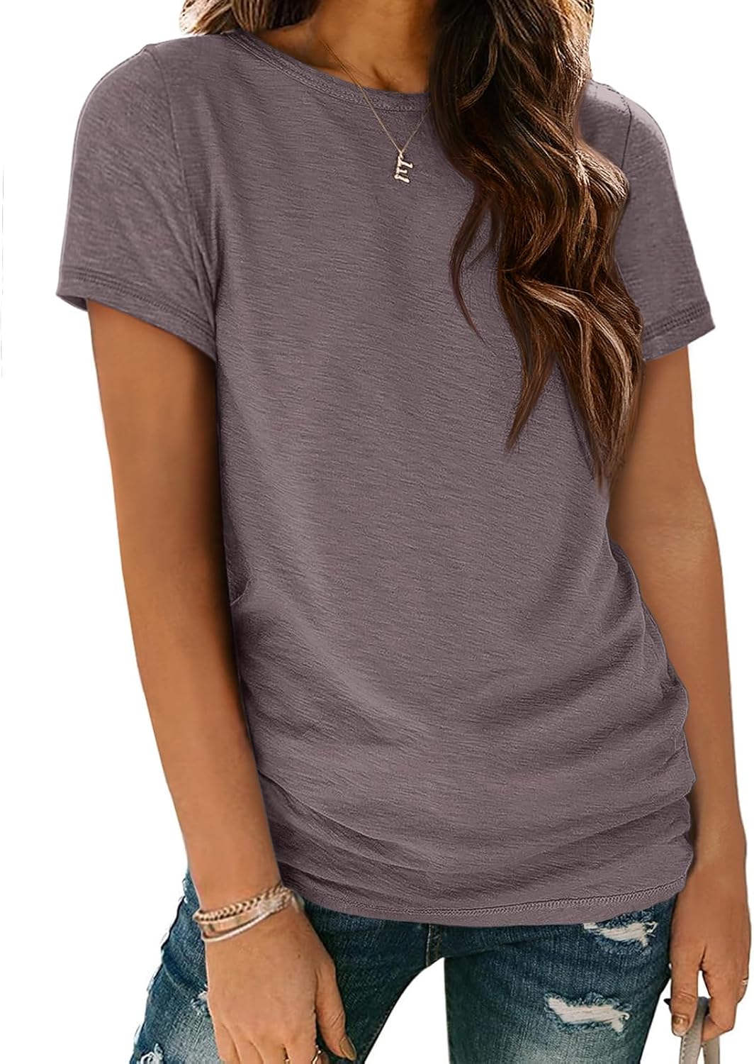 ATHMILE Womens T Shirt Summer Tops Short Sleeve Fashion Basic Casual Oversized Beach Vacation Clothes 2025 Trendy ATHMILE Womens T Shirt Summer Tops Short Sleeve Fashion Basic Casual Oversized Beach Vacation Clothes 2025 Trendy