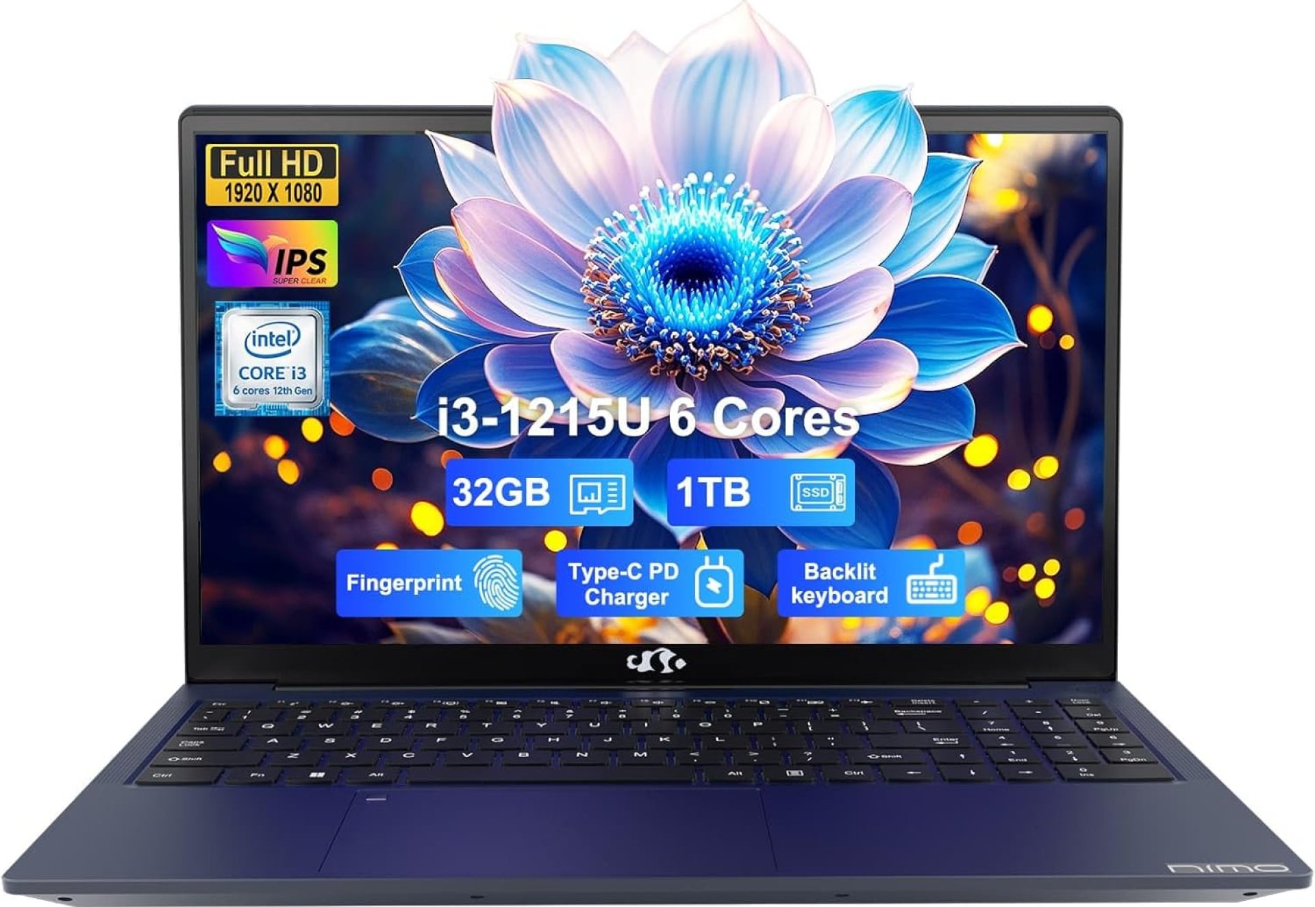 NIMO 15.6″ IPS FHD-Business-Laptop, Intel 6 Core i3-1215U 32GB RAM 1TB SSD (Beat i5-1135G7, Up to 4.4GHz) Computer with 65W Type C Fingerprint Backlit Keyboard Wi-Fi 6 Numpad Win 11 NIMO 15.6″ IPS FHD-Business-Laptop, Intel 6 Core i3-1215U 32GB RAM 1TB SSD (Beat i5-1135G7, Up to 4.4GHz) Computer with 65W Type C Fingerprint Backlit Keyboard Wi-Fi 6 Numpad Win 11