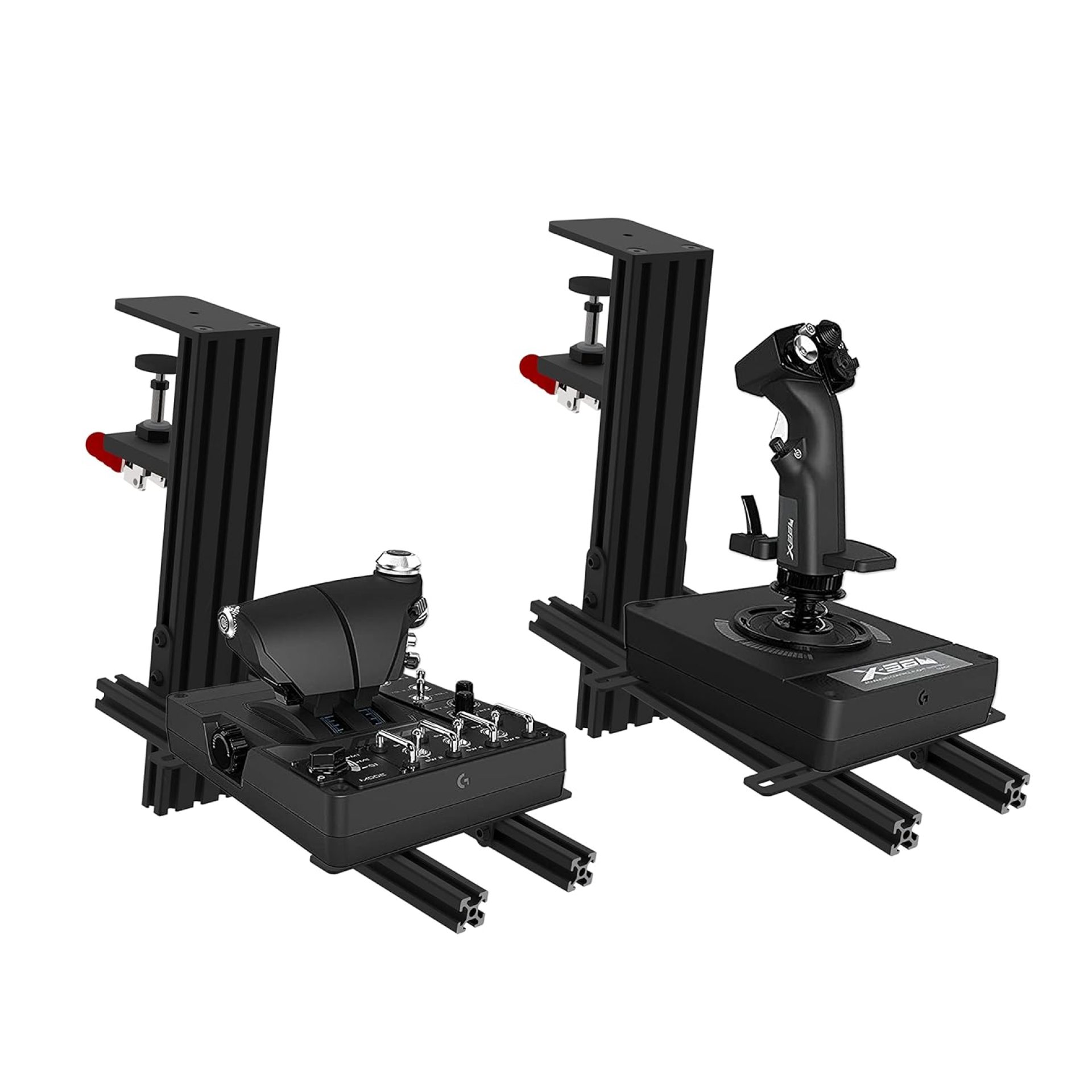 Hikig 2 Set The Desk Mount for The Flight Sim Game Joystick, Throttle and Hotas Systems Compatible with Logitech X56, X52, X52 Pro, Thrustmaster T-Flight Hotas,Thrustmaster T.16000M, Thrustmaster TCA Hikig 2 Set The Desk Mount for The Flight Sim Game Joystick, Throttle and Hotas Systems Compatible with Logitech X56, X52, X52 Pro, Thrustmaster T-Flight Hotas,Thrustmaster T.16000M, Thrustmaster TCA