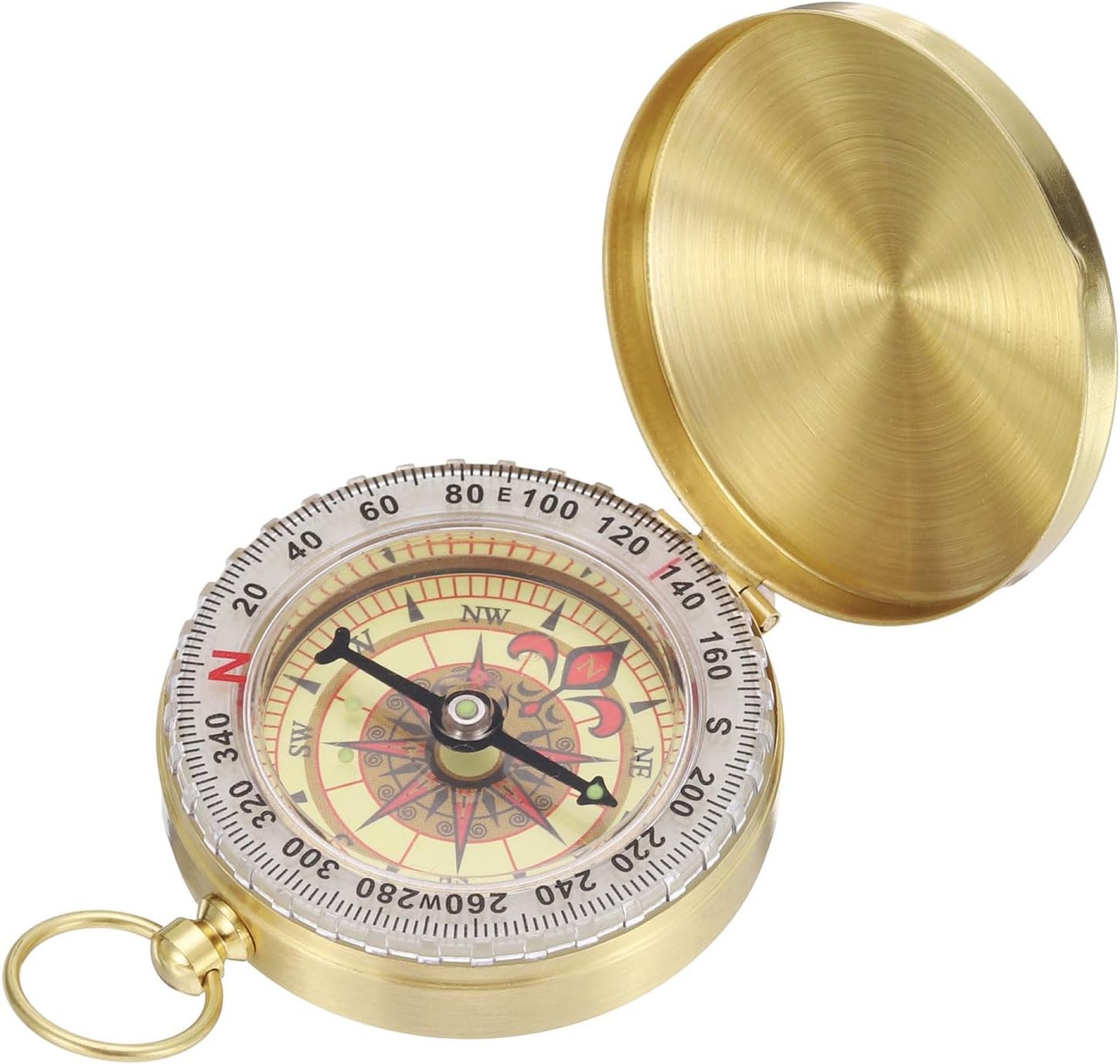 PATIKIL Camping Survival Compass, Brass Pocket Compass Glow in The Dark Survival Gear for Hiking Camping Hunting Navigation PATIKIL Camping Survival Compass, Brass Pocket Compass Glow in The Dark Survival Gear for Hiking Camping Hunting Navigation