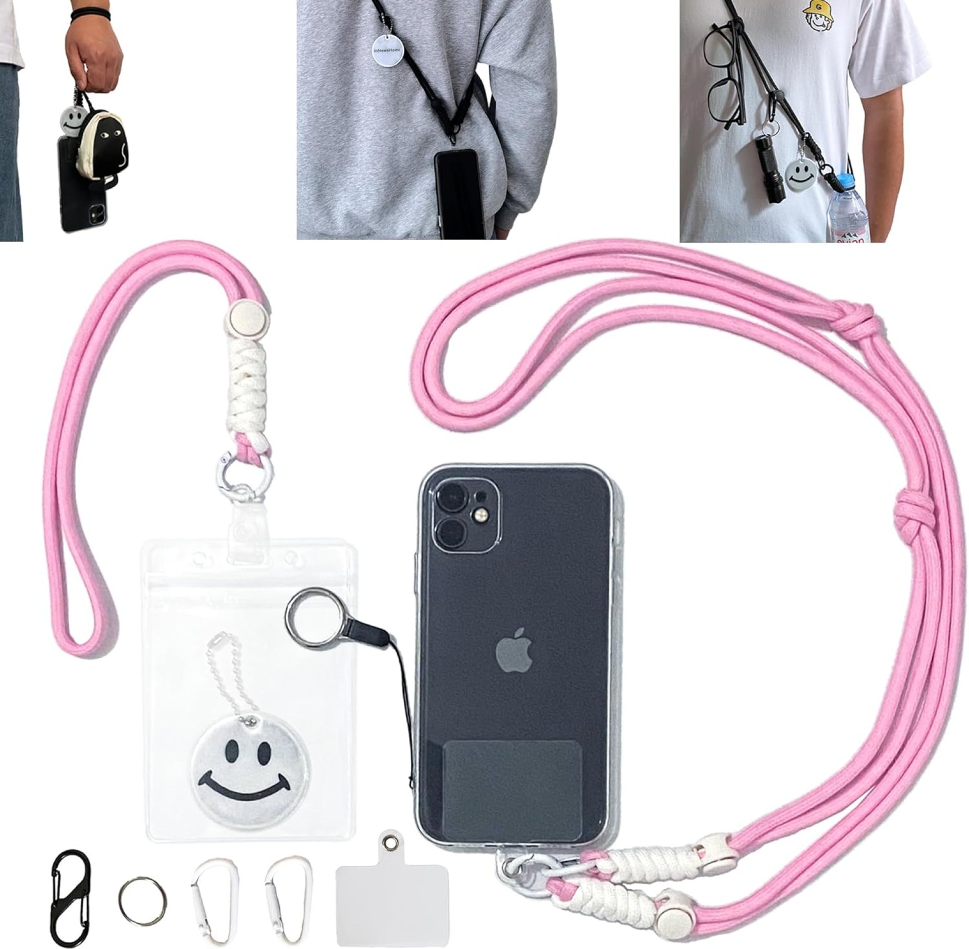 Cell Phone Lanyard, Anti Theft Phone Strap Crossbody, Adjustable Phone Wrist Strap, Neck Lanyard with ID Holder Cell Phone Lanyard, Anti Theft Phone Strap Crossbody, Adjustable Phone Wrist Strap, Neck Lanyard with ID Holder