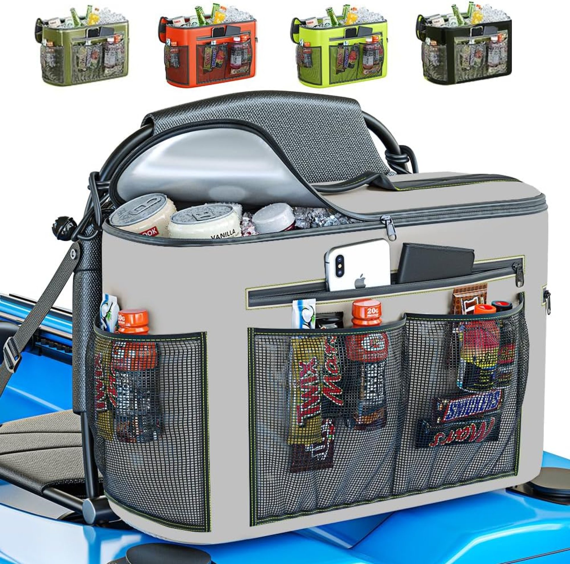 Skywin Kayak Cooler Behind Seat, Waterproof Cooler for Kayaking, Compatible with Lawn Chair Style Seats, Stores Drinks and Keeps Them Cool All Day Skywin Kayak Cooler Behind Seat, Waterproof Cooler for Kayaking, Compatible with Lawn Chair Style Seats, Stores Drinks and Keeps Them Cool All Day