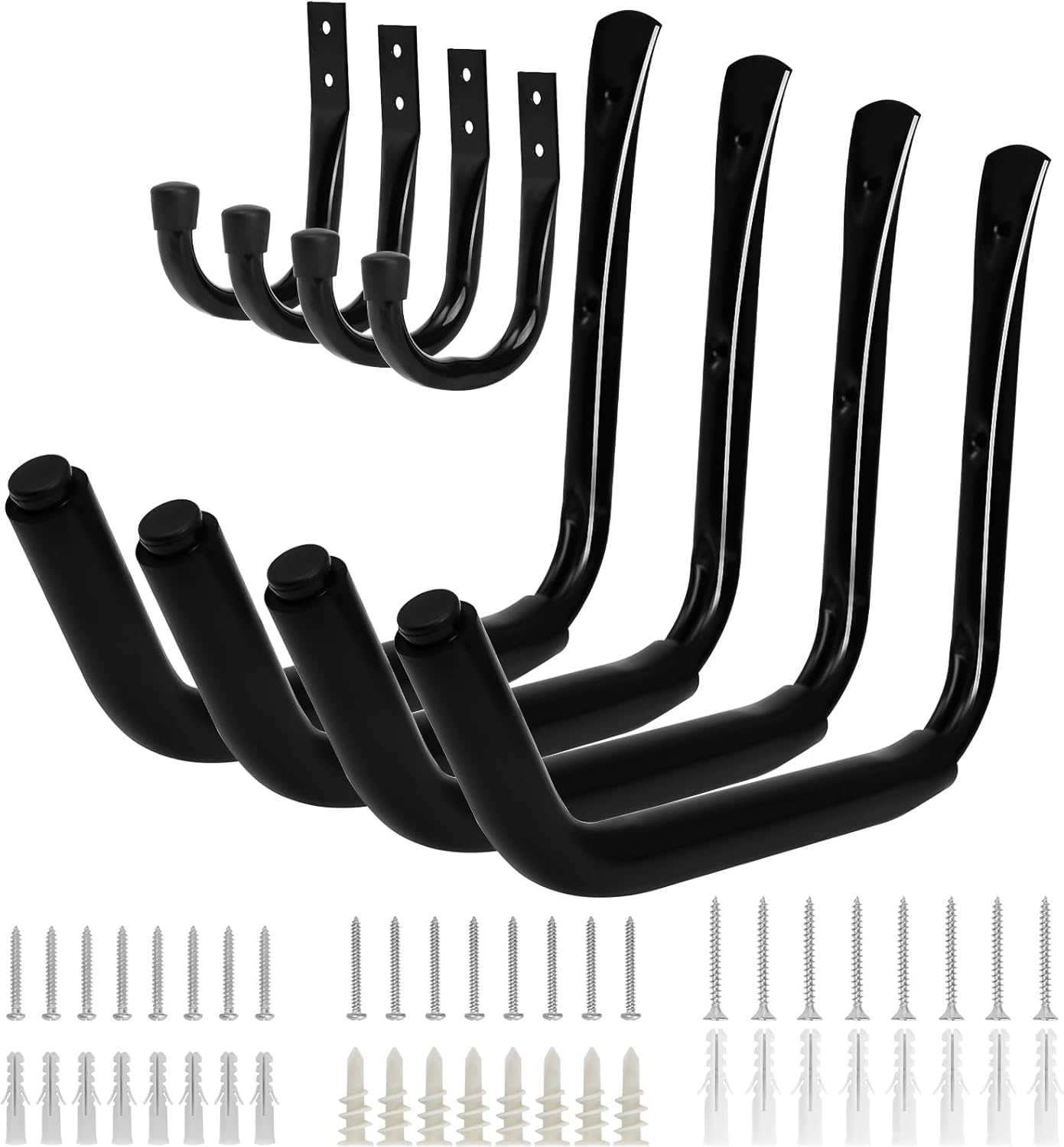 KURUI Heavy Duty Kayak Storage Rack, 100 LB (15″) Wall Mount Hooks for Hanging Indoor/Outdoor, 8 Pack Large Garage Hooks for Ladder Kayaks Surfboards, Black Garage Organization Hangers KURUI Heavy Duty Kayak Storage Rack, 100 LB (15″) Wall Mount Hooks for Hanging Indoor/Outdoor, 8 Pack Large Garage Hooks for Ladder Kayaks Surfboards, Black Garage Organization Hangers
