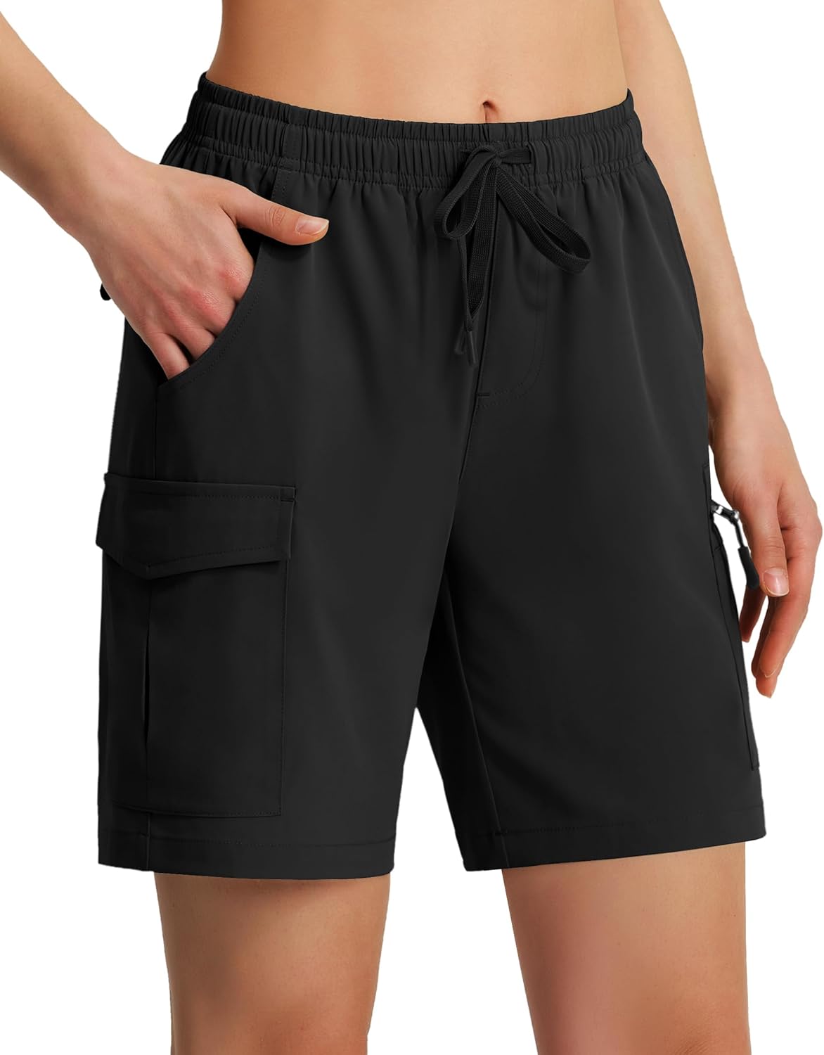 Ksmien Women’s 7″ Hiking Cargo Shorts Lightweight Quick Dry Ladies Summer Shorts with Zipper Pockets for Travel Golf Ksmien Women’s 7″ Hiking Cargo Shorts Lightweight Quick Dry Ladies Summer Shorts with Zipper Pockets for Travel Golf