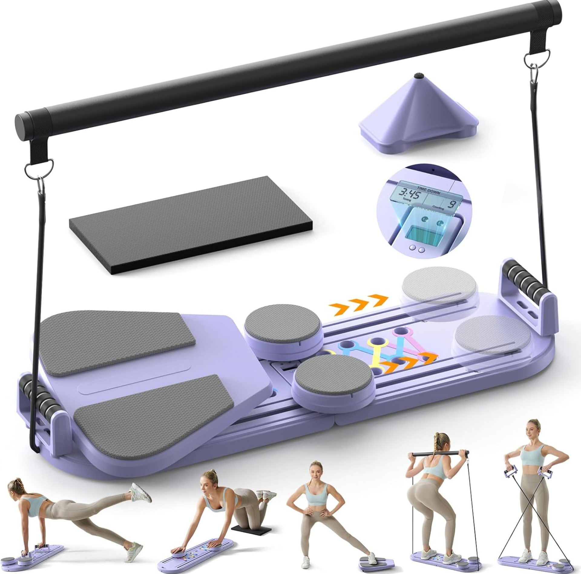 Pilates Board,Pilates Reformer Sets, Multifunctional Abdominal Pilates Board for Home Workout Equipment, Portable Foldable Ab Board Trainer Pilates Exercise Machine, Pilates Reformer Board for Women Pilates Board,Pilates Reformer Sets, Multifunctional Abdominal Pilates Board for Home Workout Equipment, Portable Foldable Ab Board Trainer Pilates Exercise Machine, Pilates Reformer Board for Women