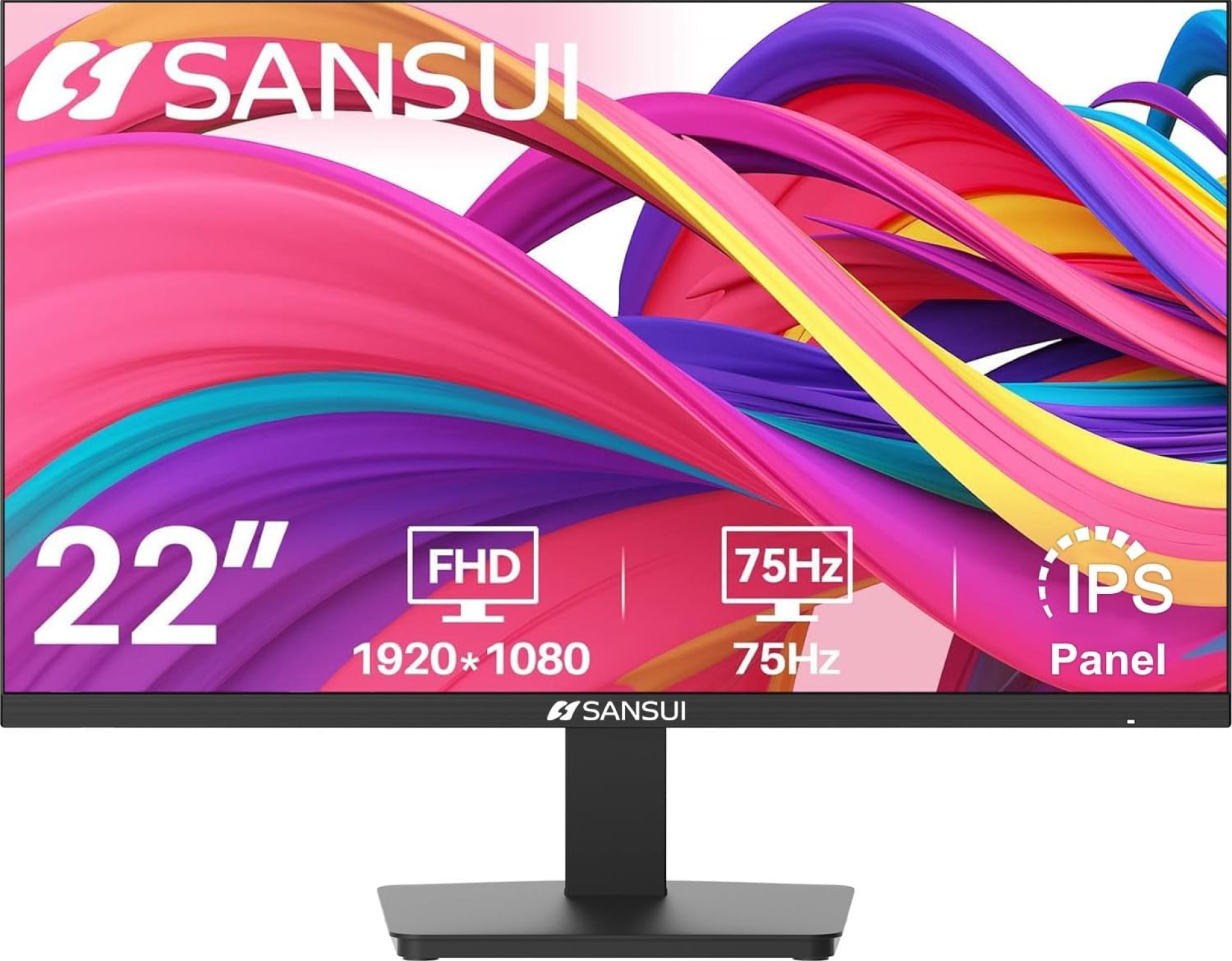 SANSUI Monitor 22 inch 1080p FHD 75Hz Computer Monitor with HDMI VGA, Ultra-Slim Bezel Ergonomic Tilt Eye Care LED Display for Home Office (ES-22F1 HDMI Cable Included) SANSUI Monitor 22 inch 1080p FHD 75Hz Computer Monitor with HDMI VGA, Ultra-Slim Bezel Ergonomic Tilt Eye Care LED Display for Home Office (ES-22F1 HDMI Cable Included)