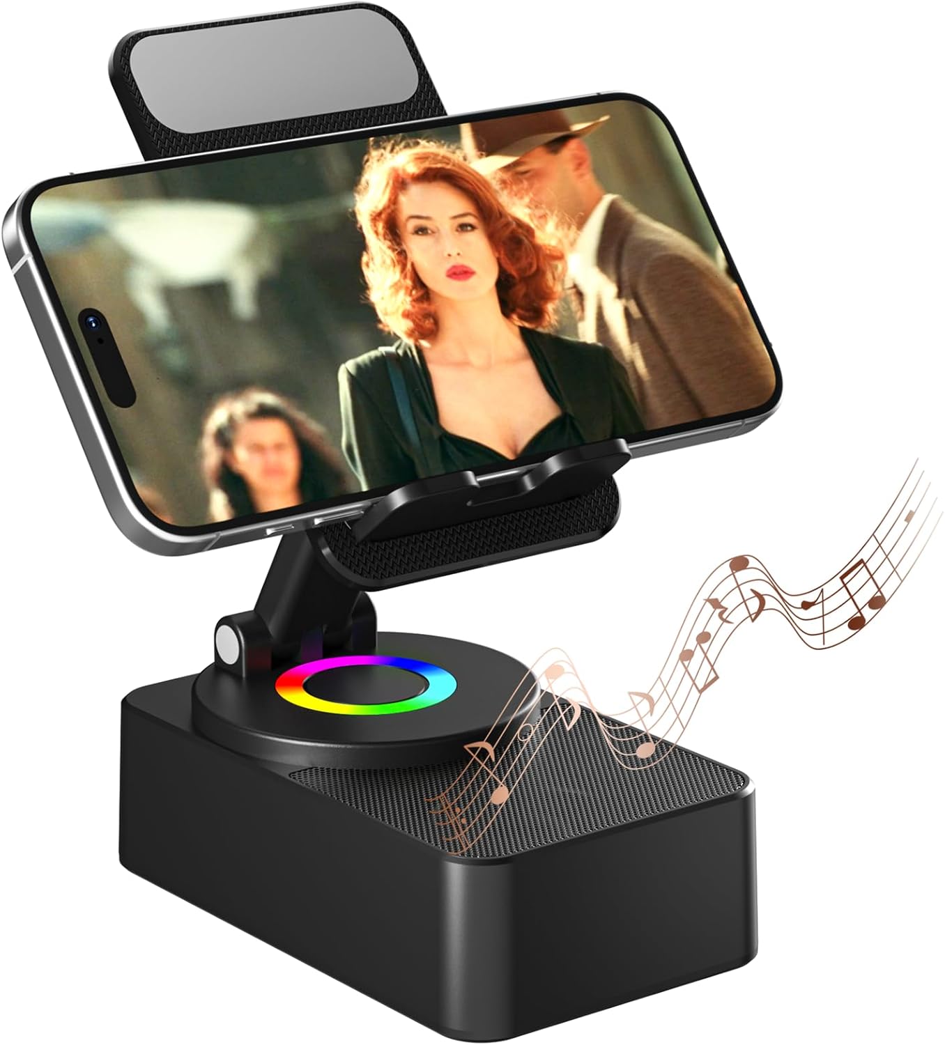 Cell Phone Stand with Wireless Bluetooth Speaker, LED, Anti-Slip Base HD Surround Sound,Perfect for Home/Outdoor with Bluetooth Speaker for Desk Compatible with iPhone/ipad/Android,Gifts for Men Women Cell Phone Stand with Wireless Bluetooth Speaker, LED, Anti-Slip Base HD Surround Sound,Perfect for Home/Outdoor with Bluetooth Speaker for Desk Compatible with iPhone/ipad/Android,Gifts for Men Women
