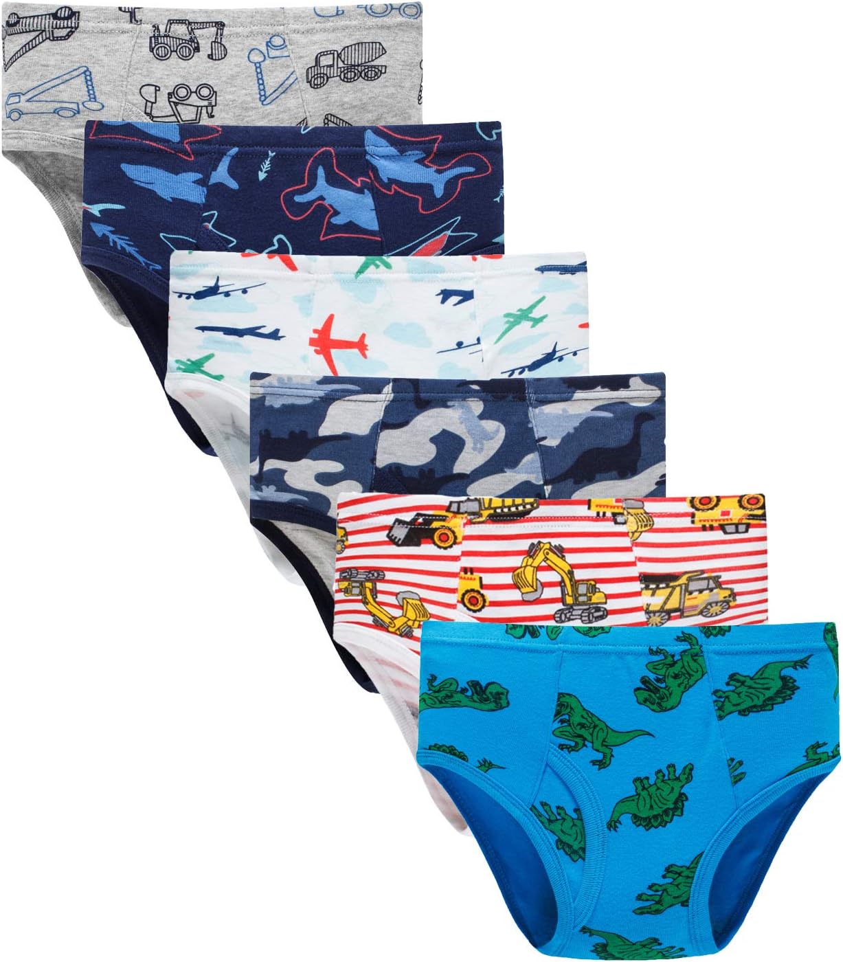 Boboking 100% Cotton Little Boys Briefs Soft Dinosaur Truck Toddler Underwear Boboking 100% Cotton Little Boys Briefs Soft Dinosaur Truck Toddler Underwear