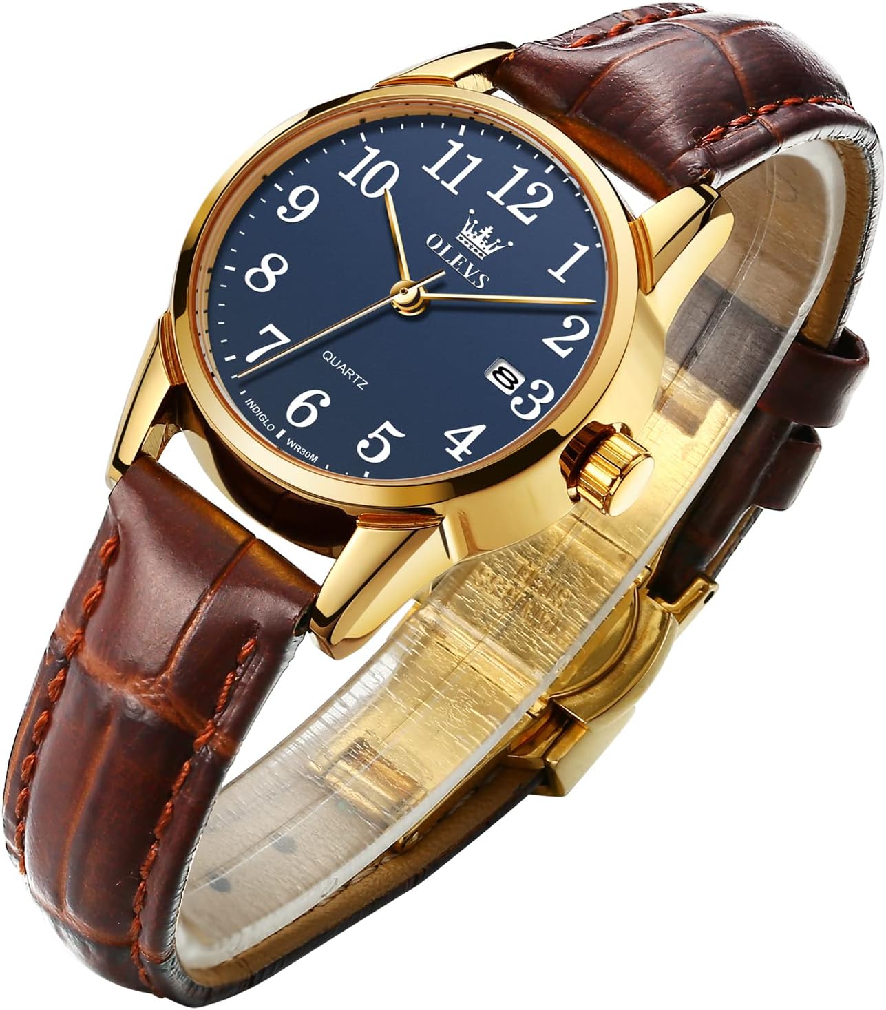 OLEVS Women’s Business Dress Watches for Ladies Female Brown Leather Strap Small Face Dress Analog Quartz Wrist Watch with Calendar Day Date Waterproof Luminous Gift Classic Casual Retro Band OLEVS Women’s Business Dress Watches for Ladies Female Brown Leather Strap Small Face Dress Analog Quartz Wrist Watch with Calendar Day Date Waterproof Luminous Gift Classic Casual Retro Band