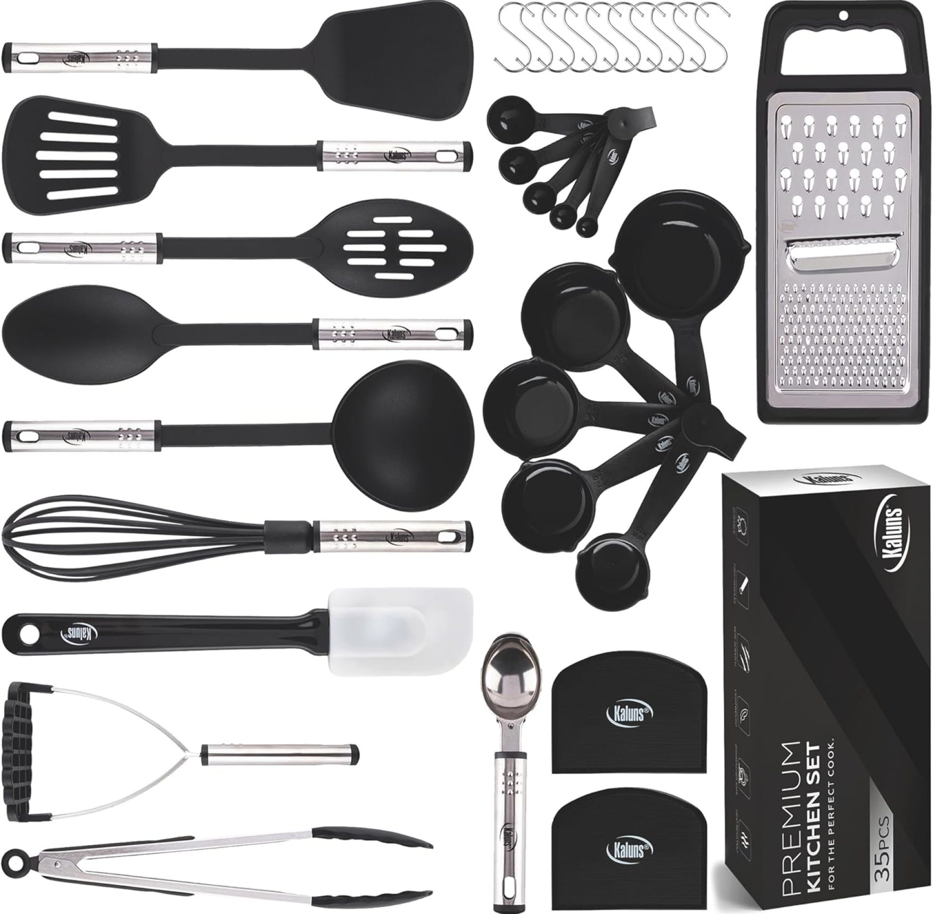Kitchen Utensils Set 35 PCS Cooking Utensils Set, Nonstick and Heat Resistant Nylon Stainless Steel Silicone Spatula Set – Kitchen Gadgets Home Essentials Kitchen Accessories, Apartment Must Haves Kitchen Utensils Set 35 PCS Cooking Utensils Set, Nonstick and Heat Resistant Nylon Stainless Steel Silicone Spatula Set – Kitchen Gadgets Home Essentials Kitchen Accessories, Apartment Must Haves