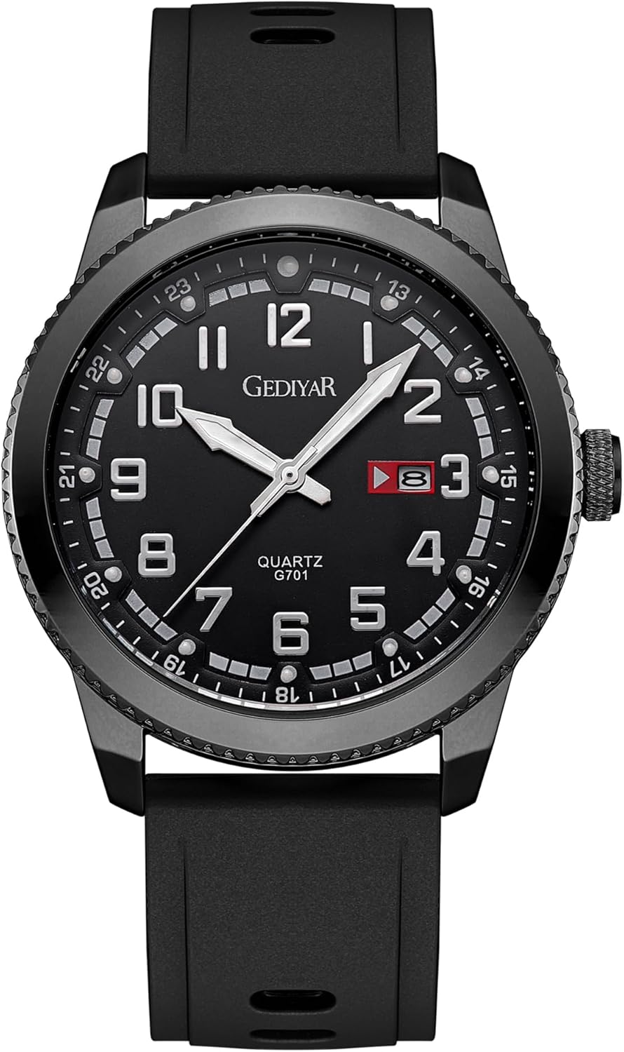 Men’s Large Big Face Waterproof Silicone Band Watch for Men Quartz Analog, Easy Read Male Dress Date Luminous Sport Watch – Durable & Stylish Men’s Large Big Face Waterproof Silicone Band Watch for Men Quartz Analog, Easy Read Male Dress Date Luminous Sport Watch – Durable & Stylish