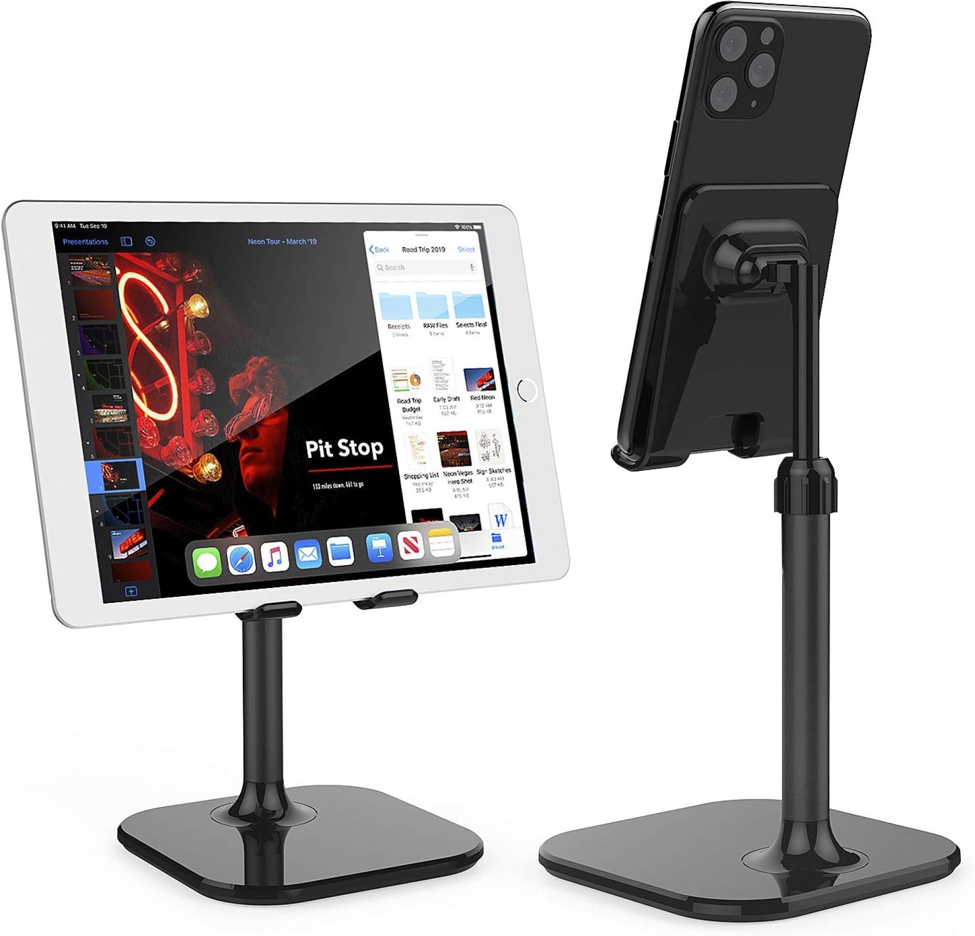 Doboli Cell Phone Stand, Phone Stand for Desk, Phone Holder Stand Compatible with iPhone and All Mobile Phones Tablet, Gifts for Adults Women Men Mom Wife, Black Doboli Cell Phone Stand, Phone Stand for Desk, Phone Holder Stand Compatible with iPhone and All Mobile Phones Tablet, Gifts for Adults Women Men Mom Wife, Black