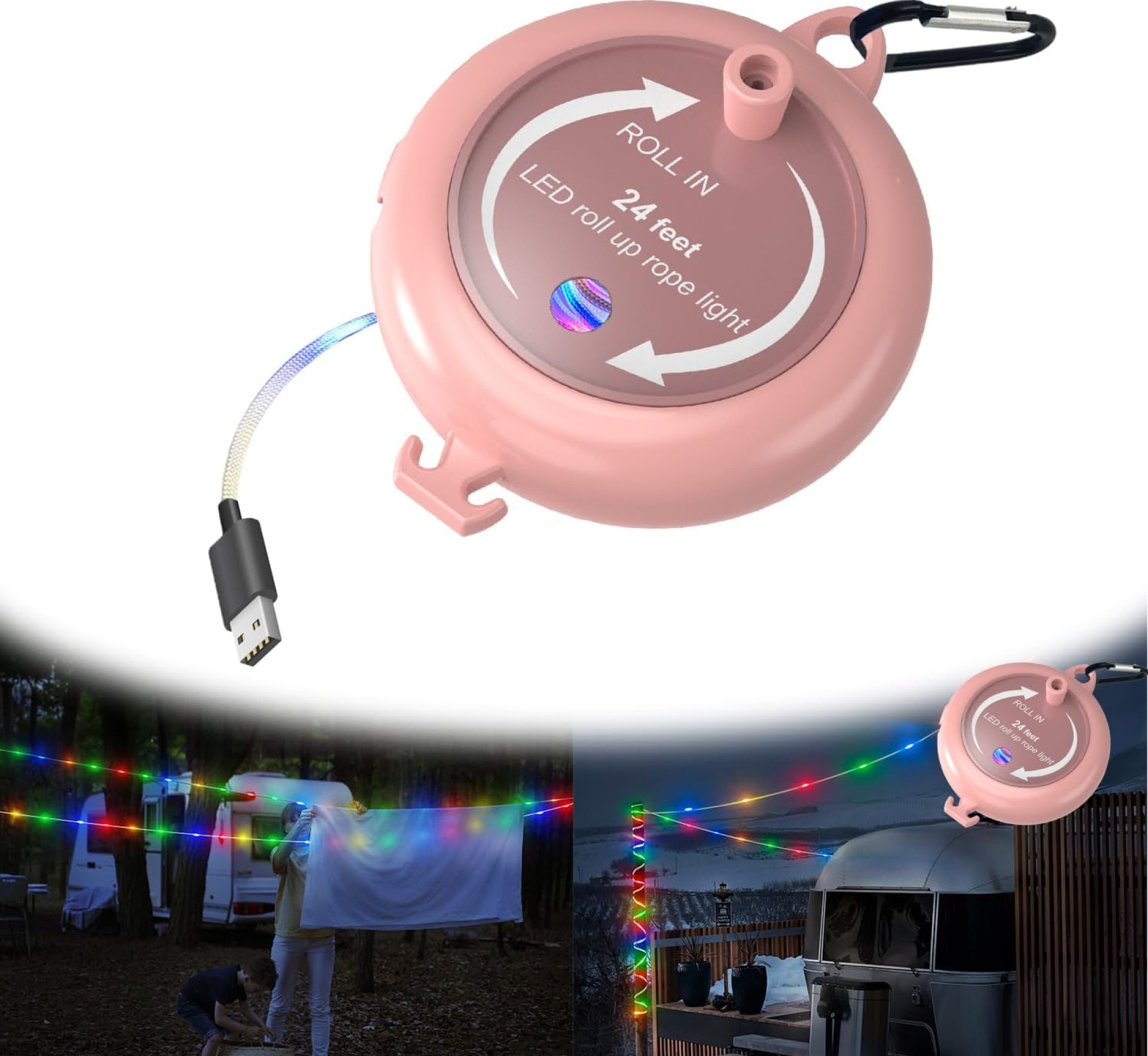 Camping Gifts for Women Girl Friends Funny Camping Lights,24FT Waterproof Camper String Lights USB/Battery Operated,Outdoor String Lights for Home Party RV Awnings Bicycle, Christmas Gifts Camping Gifts for Women Girl Friends Funny Camping Lights,24FT Waterproof Camper String Lights USB/Battery Operated,Outdoor String Lights for Home Party RV Awnings Bicycle, Christmas Gifts