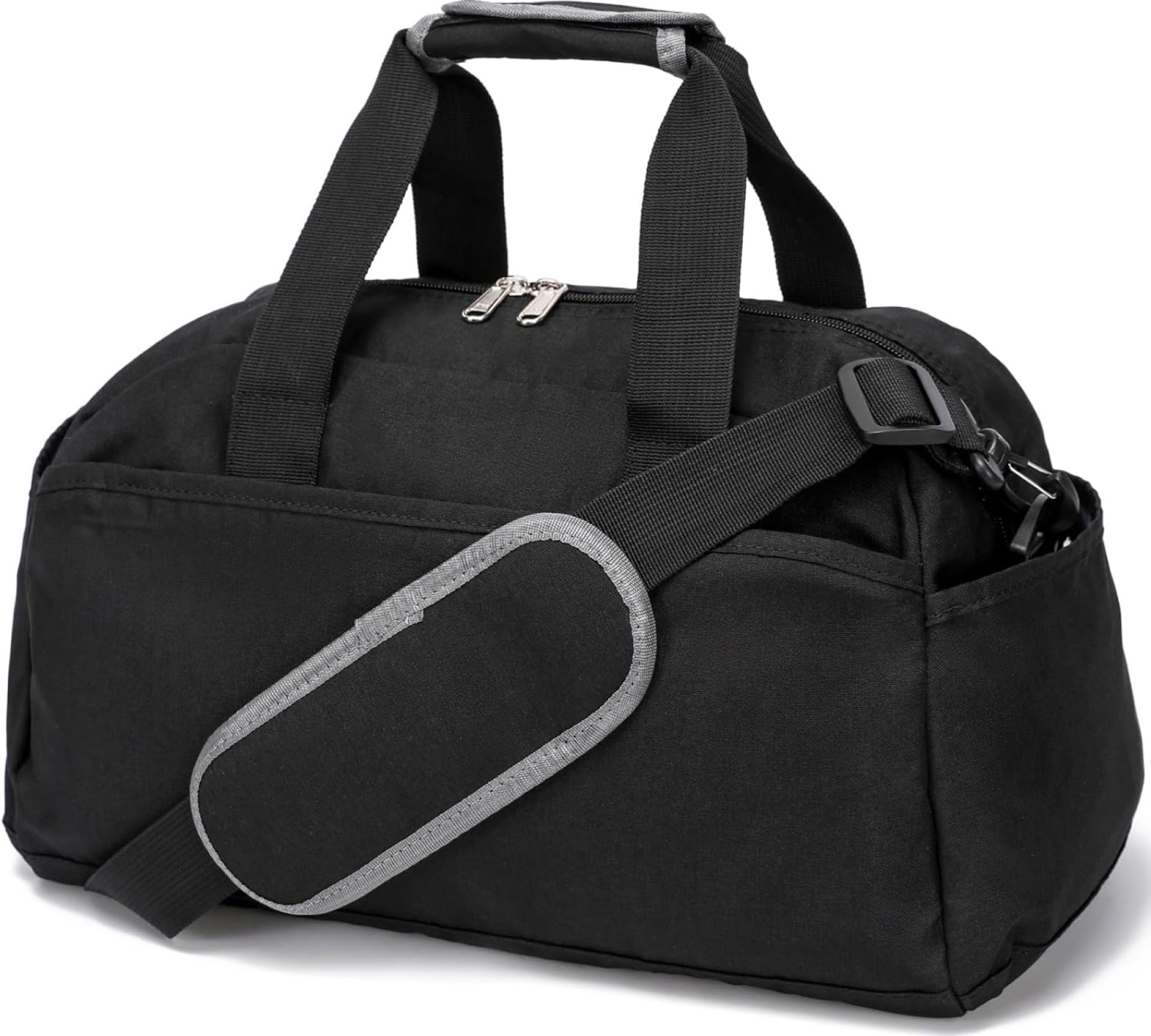 14 inch Small Gym Bag for Women & Men, Mini Duffel Bag for Travel Sports Lightweight Carry On Bag, Black 14 inch Small Gym Bag for Women & Men, Mini Duffel Bag for Travel Sports Lightweight Carry On Bag, Black