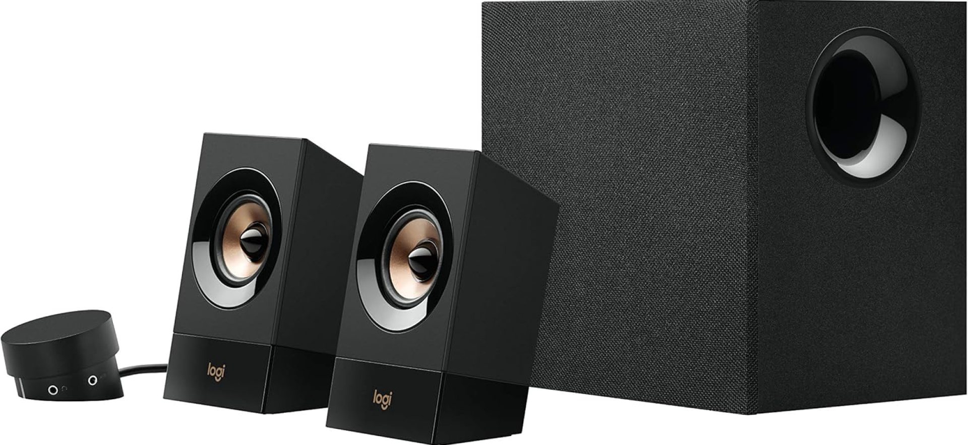 Logitech Z533 2.1 Multimedia Speaker System with Subwoofer, Powerful Sound, Booming Bass, 3.5mm Audio and RCA Inputs, PC/PS/Xbox/TV/Smartphone/Tablet/,Black Logitech Z533 2.1 Multimedia Speaker System with Subwoofer, Powerful Sound, Booming Bass, 3.5mm Audio and RCA Inputs, PC/PS/Xbox/TV/Smartphone/Tablet/,Black
