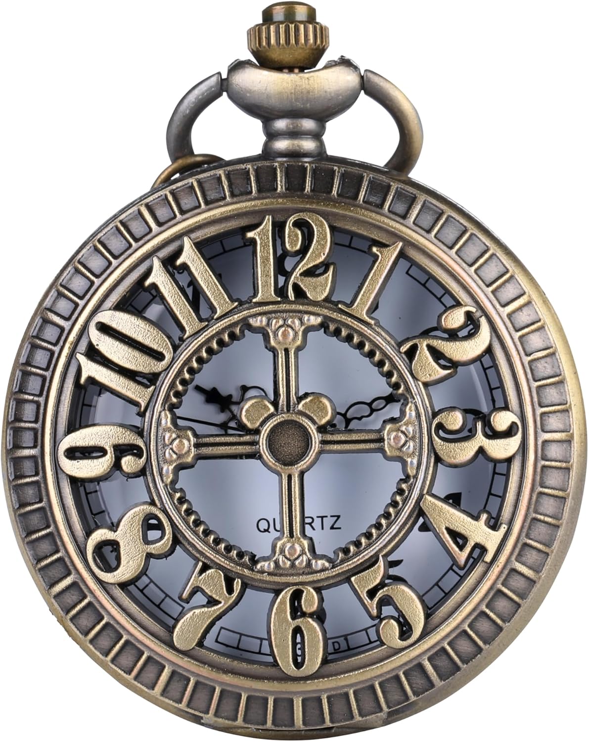 I-MART Retro Antique Bronze Pocket Watch with 31″ Lobster Clasp Necklace Chain, Classic Quartz Clock Necklace, Vintage Steampunk Pocket Watch with Chain for Men and Women I-MART Retro Antique Bronze Pocket Watch with 31″ Lobster Clasp Necklace Chain, Classic Quartz Clock Necklace, Vintage Steampunk Pocket Watch with Chain for Men and Women