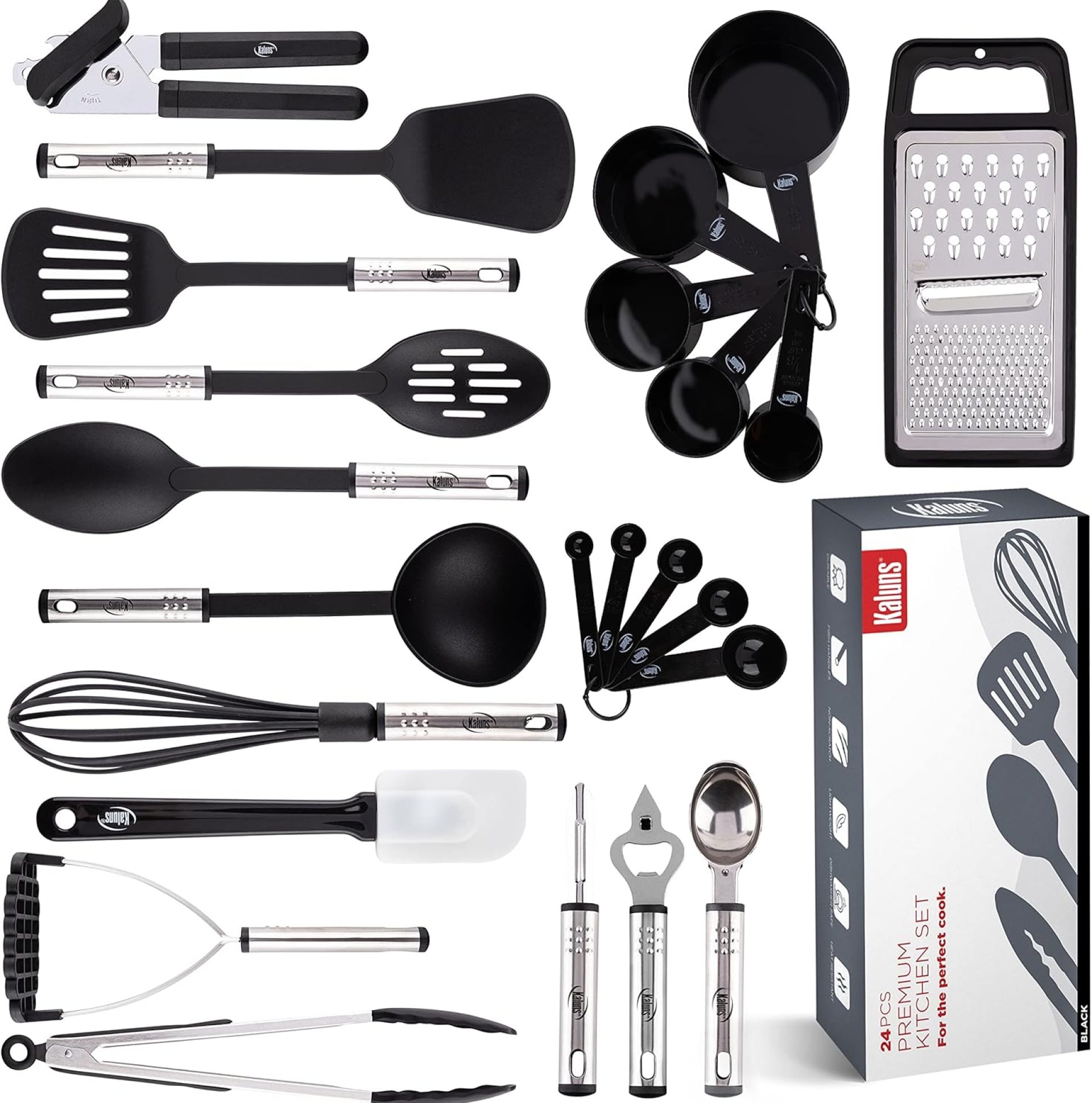 Kitchen Utensils Set, Cooking Utensil Set Kitchen Gadgets, Pots and Pans set Nonstick and Heat Resistant, 24 Pcs Nylon and Stainless Steel, Spatula Set, Apartment Essentials Kitchen Cookware Sets Kitchen Utensils Set, Cooking Utensil Set Kitchen Gadgets, Pots and Pans set Nonstick and Heat Resistant, 24 Pcs Nylon and Stainless Steel, Spatula Set, Apartment Essentials Kitchen Cookware Sets