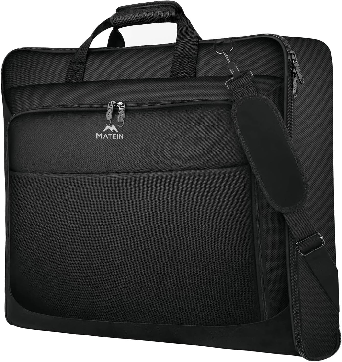 MATEIN Garment Bag for Travel, Large Carry on Garment Bags with Strap for Business, Waterproof Hanging Suit Luggage Bag for Men Women, Wrinkle Free Suitcase Cover for Shirts Dresses Coats, Black MATEIN Garment Bag for Travel, Large Carry on Garment Bags with Strap for Business, Waterproof Hanging Suit Luggage Bag for Men Women, Wrinkle Free Suitcase Cover for Shirts Dresses Coats, Black