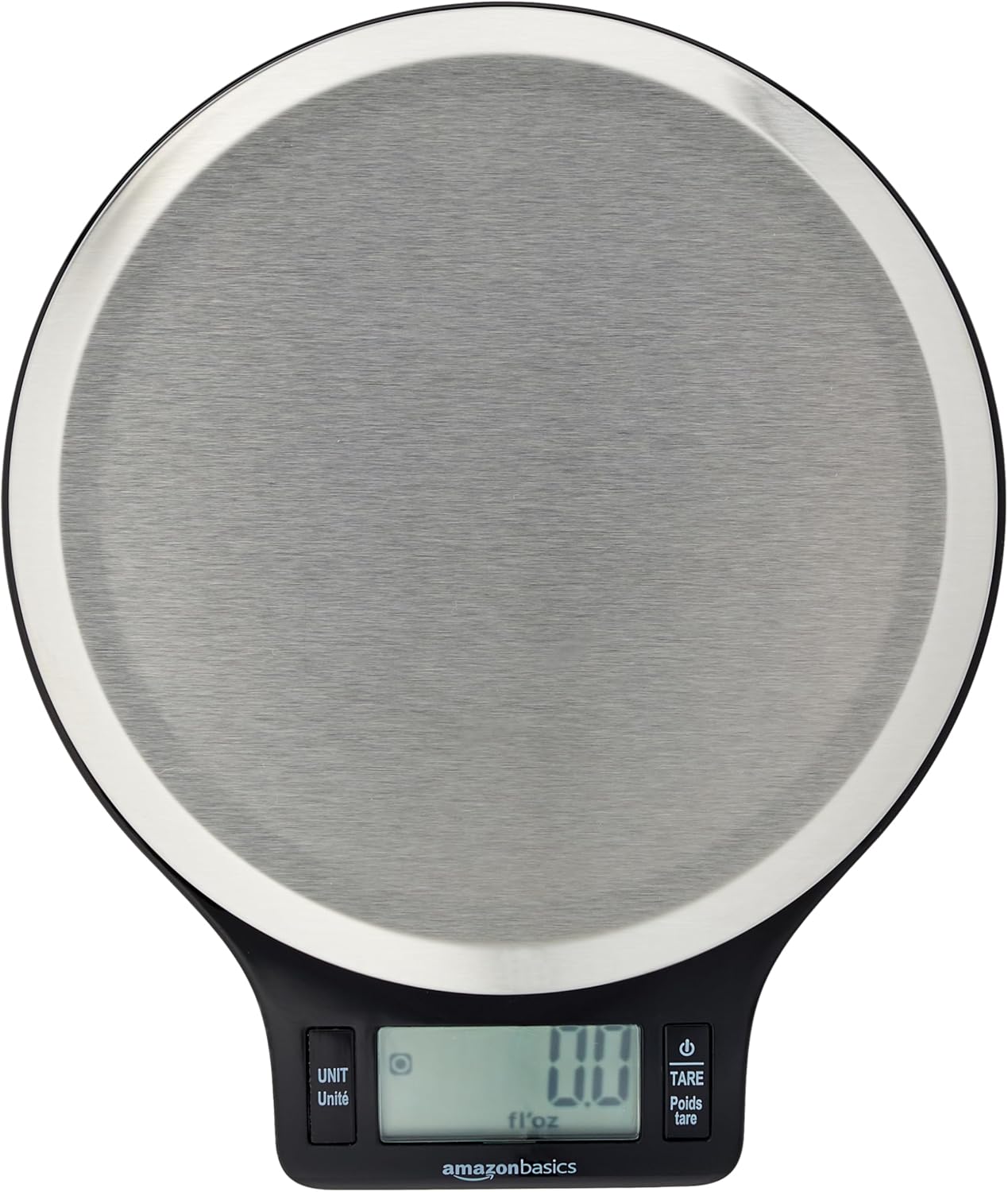 Amazon Basics Digital Kitchen Scale with LCD Display, Batteries Included, Weighs up to 11 pounds, Black and Stainless Steel Amazon Basics Digital Kitchen Scale with LCD Display, Batteries Included, Weighs up to 11 pounds, Black and Stainless Steel