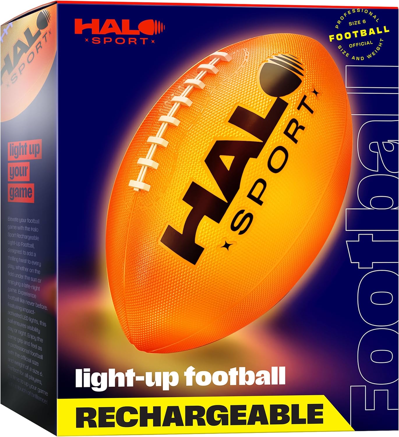 Rechargeable Light Up Football – Glow in The Dark Ball – NO 6 – Outdoor Sports Birthday Gifts for Boys 8-15+ Year Old – Kids Teenage Youth Gift Ideas – Boy Toys Stuff Ages 8 to 15 Rechargeable Light Up Football – Glow in The Dark Ball – NO 6 – Outdoor Sports Birthday Gifts for Boys 8-15+ Year Old – Kids Teenage Youth Gift Ideas – Boy Toys Stuff Ages 8 to 15