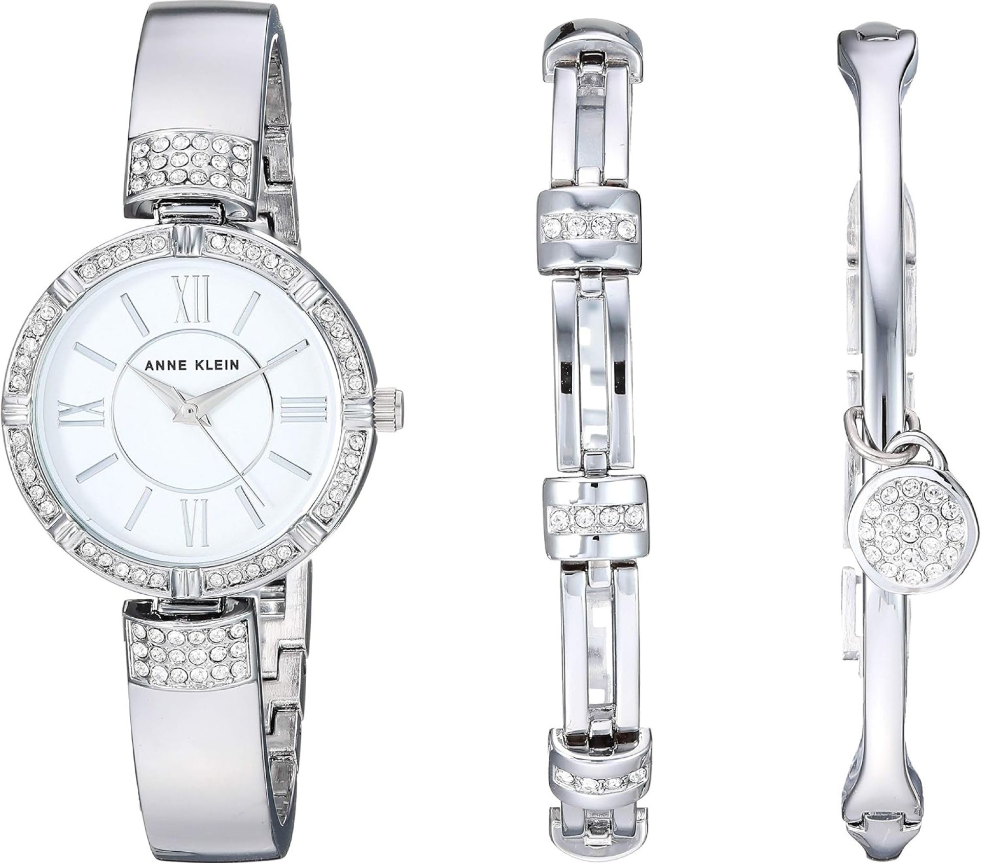 Anne Klein Women’s Premium Crystal Accented Watch and Bracelet Set Anne Klein Women’s Premium Crystal Accented Watch and Bracelet Set