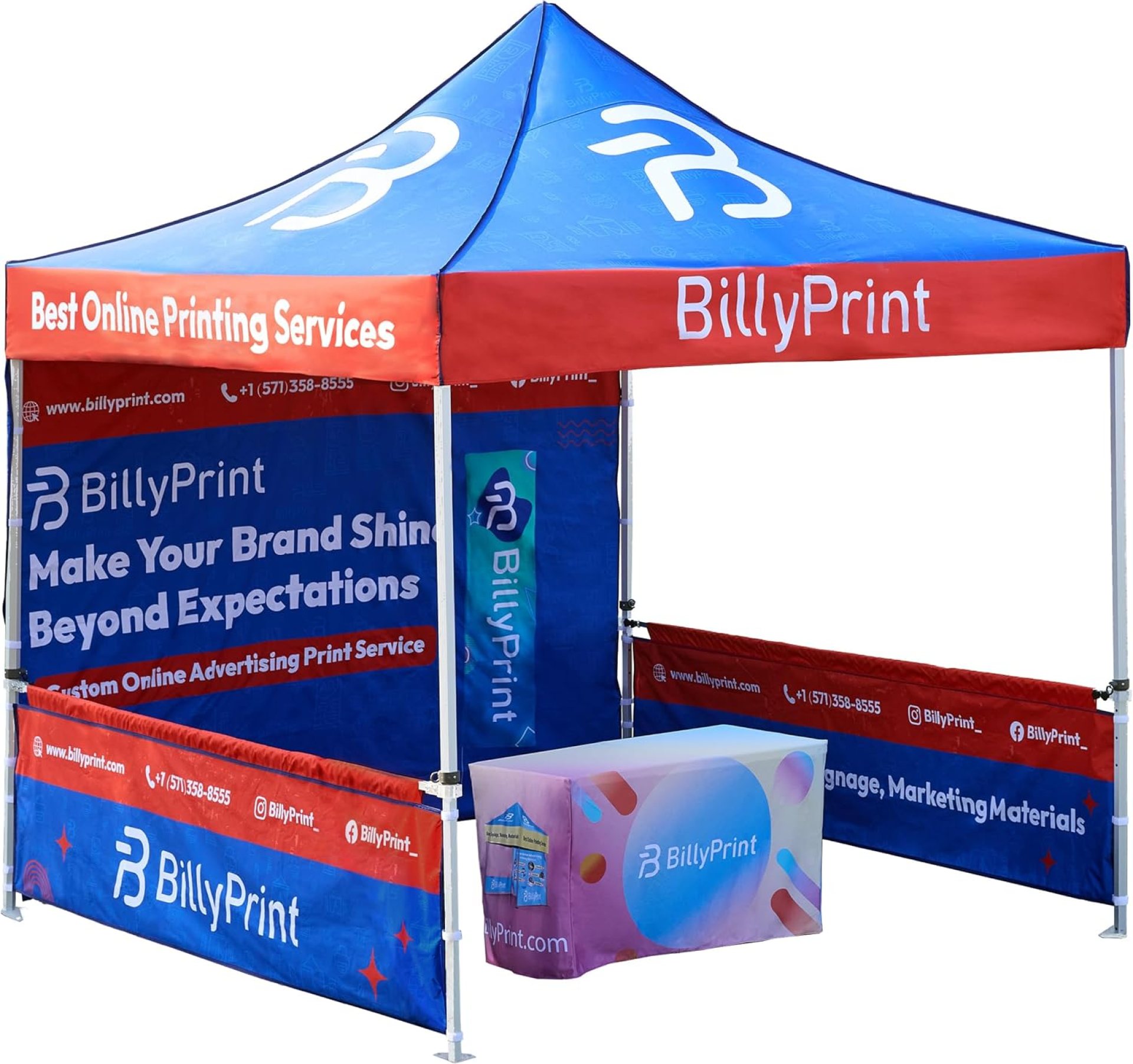 Custom Canopy Tent 10×10 with Logo, Personalized Pop Up Tent Packages for Trade Shows, Markets, Events, Quality Prints of Your Branding for Business Advertising with Optional Walls Custom Canopy Tent 10×10 with Logo, Personalized Pop Up Tent Packages for Trade Shows, Markets, Events, Quality Prints of Your Branding for Business Advertising with Optional Walls