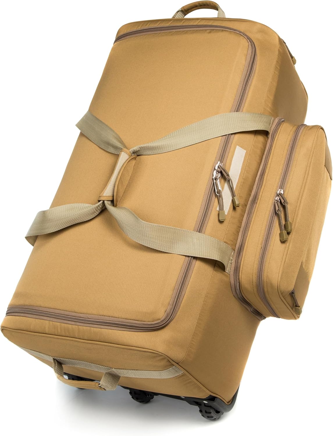 Mountain Land 120L Travel Duffel Bags With Wheels Military Duffle Bag Roller Duffle Bags with Wheels And Handle for Camping(Khaki) Mountain Land 120L Travel Duffel Bags With Wheels Military Duffle Bag Roller Duffle Bags with Wheels And Handle for Camping(Khaki)