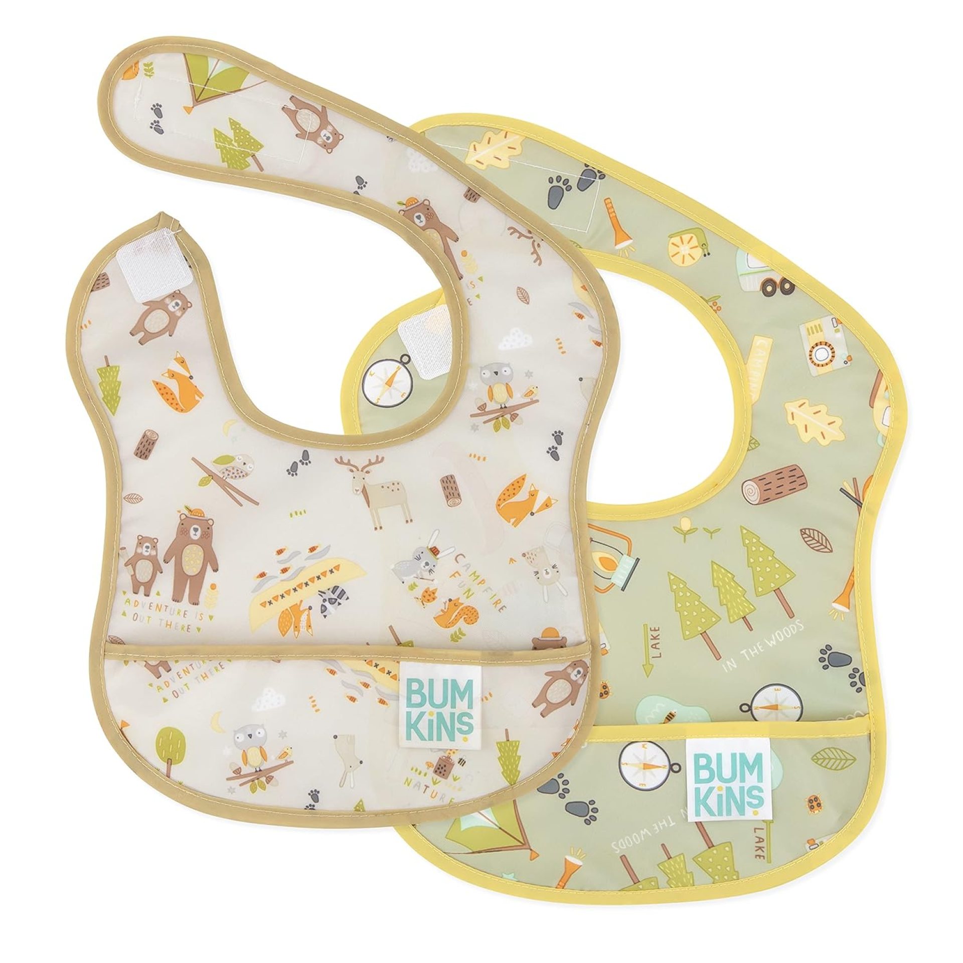 Bumkins Bibs, for Baby Girl or Boy, Infant 3-9 Months, Essential Must Have for Eating, Feeding, Baby Led Weaning Supplies, Mess Saving Waterproof Soft Fabric, Starter Bib 2-pk Camp Gear Green Bumkins Bibs, for Baby Girl or Boy, Infant 3-9 Months, Essential Must Have for Eating, Feeding, Baby Led Weaning Supplies, Mess Saving Waterproof Soft Fabric, Starter Bib 2-pk Camp Gear Green