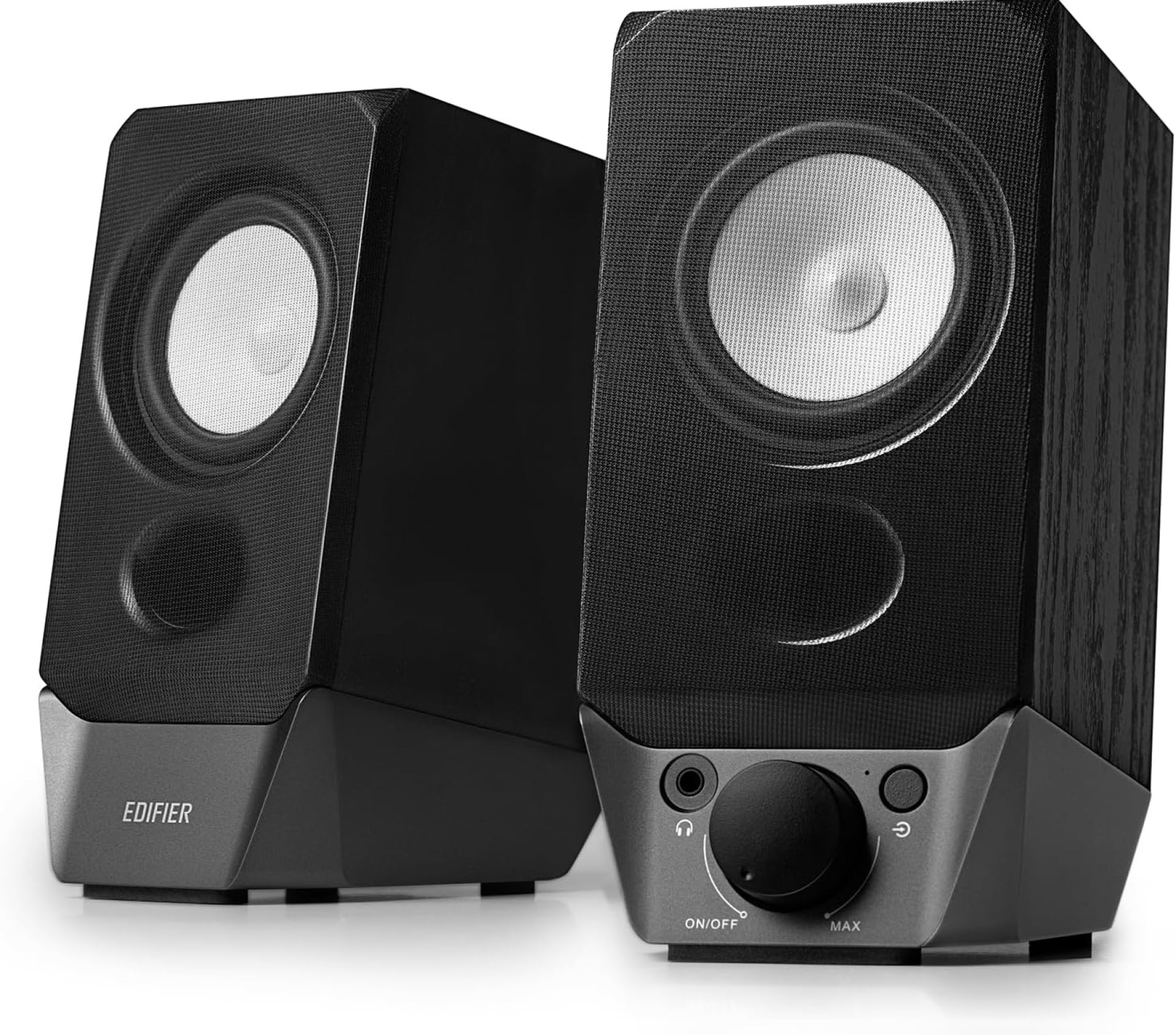 Edifier R19BT 2.0 PC Speaker System with Wooden Cabinet, Bluetooth 5.3, Full Stereo Sound, Strong Bass, Volume Control, 3.5mm Input/USB-A Sound Card for Computer/TV/Smartphone/Tablet – Black Edifier R19BT 2.0 PC Speaker System with Wooden Cabinet, Bluetooth 5.3, Full Stereo Sound, Strong Bass, Volume Control, 3.5mm Input/USB-A Sound Card for Computer/TV/Smartphone/Tablet – Black