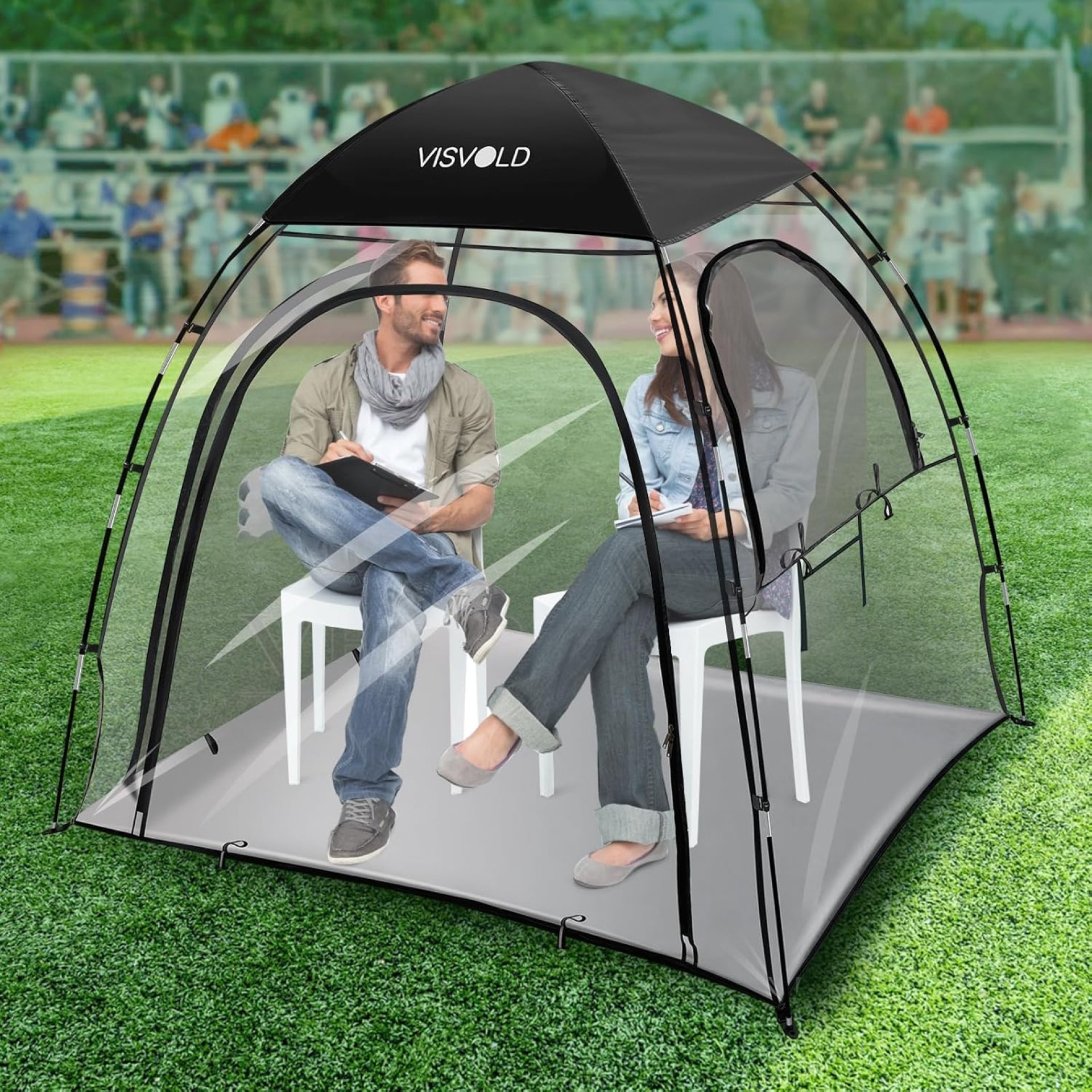 Sports Tent Outdoor Soccer Tents Extra Large 2-3 Person, Weather Sports Tent Transparent Waterproof Tent Camping Tent Sports Rain Shelter for Watching Sports Events, Camping, Fishing, New Upgraded Sports Tent Outdoor Soccer Tents Extra Large 2-3 Person, Weather Sports Tent Transparent Waterproof Tent Camping Tent Sports Rain Shelter for Watching Sports Events, Camping, Fishing, New Upgraded