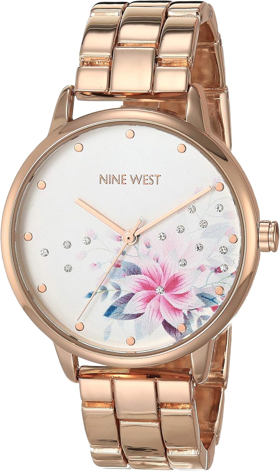 Nine West Women’s Crystal Accented Bracelet Watch Nine West Women’s Crystal Accented Bracelet Watch