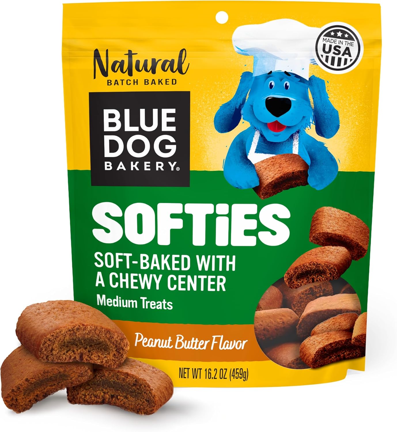 Blue Dog Bakery Natural Dog Treats, Softies, Peanut Butter Flavor, 16.2oz Bag, 1 Bag Blue Dog Bakery Natural Dog Treats, Softies, Peanut Butter Flavor, 16.2oz Bag, 1 Bag