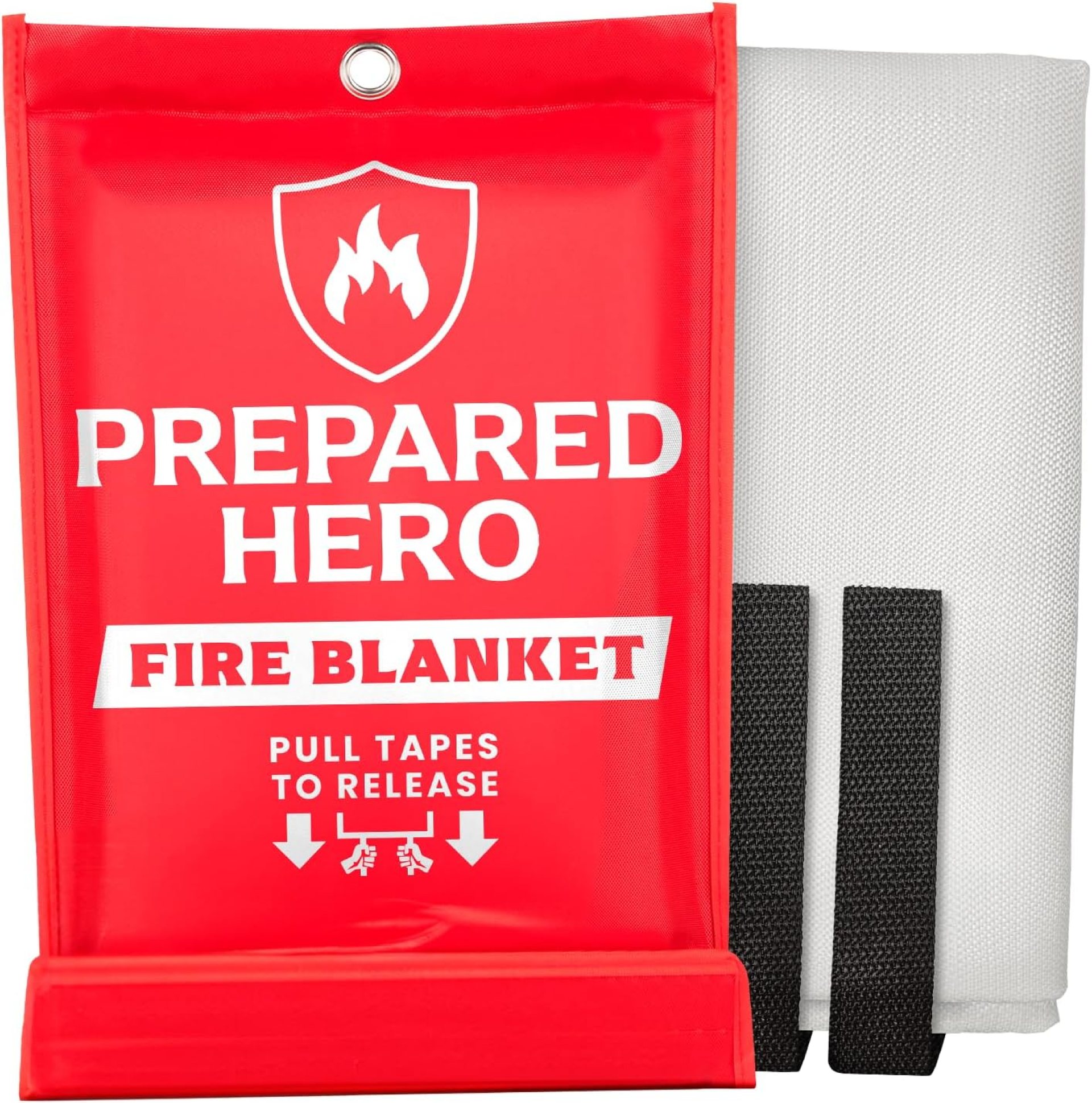 Prepared Hero Emergency Blanket – 1 Pack – Fiberglass Fire Suppression Blanket for Kitchen,Home 40” x 40” , Prepared Hero Emergency Blanket – 1 Pack – Fiberglass Fire Suppression Blanket for Kitchen,Home 40” x 40” ,