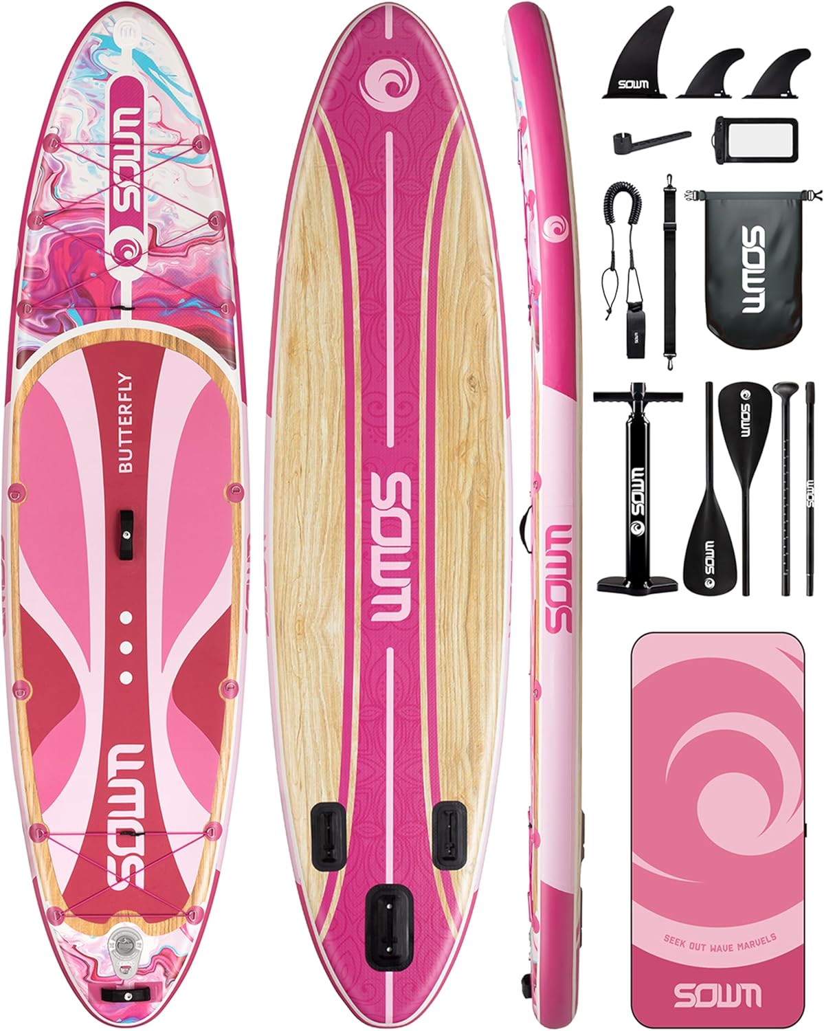 Inflatable Paddle Boards 11’x33”, Stand Up SUP Paddle Board Inflatable for Adults Youth, Extre Wide & Non-Slip Sup of All Skill Levels Inflatable Paddle Boards 11’x33”, Stand Up SUP Paddle Board Inflatable for Adults Youth, Extre Wide & Non-Slip Sup of All Skill Levels