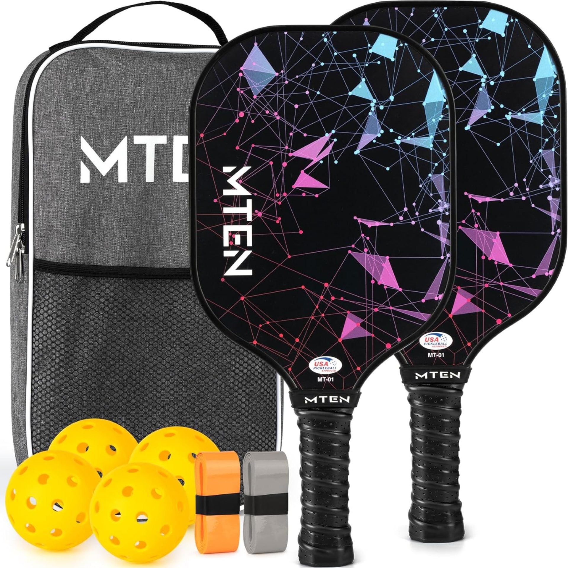Pickleball Paddles, USAPA Approved Fiberglass Surface Pickleball Set with Pickleball Rackets, Pickleball Paddles Set for Men Women Pickleball Paddles, USAPA Approved Fiberglass Surface Pickleball Set with Pickleball Rackets, Pickleball Paddles Set for Men Women