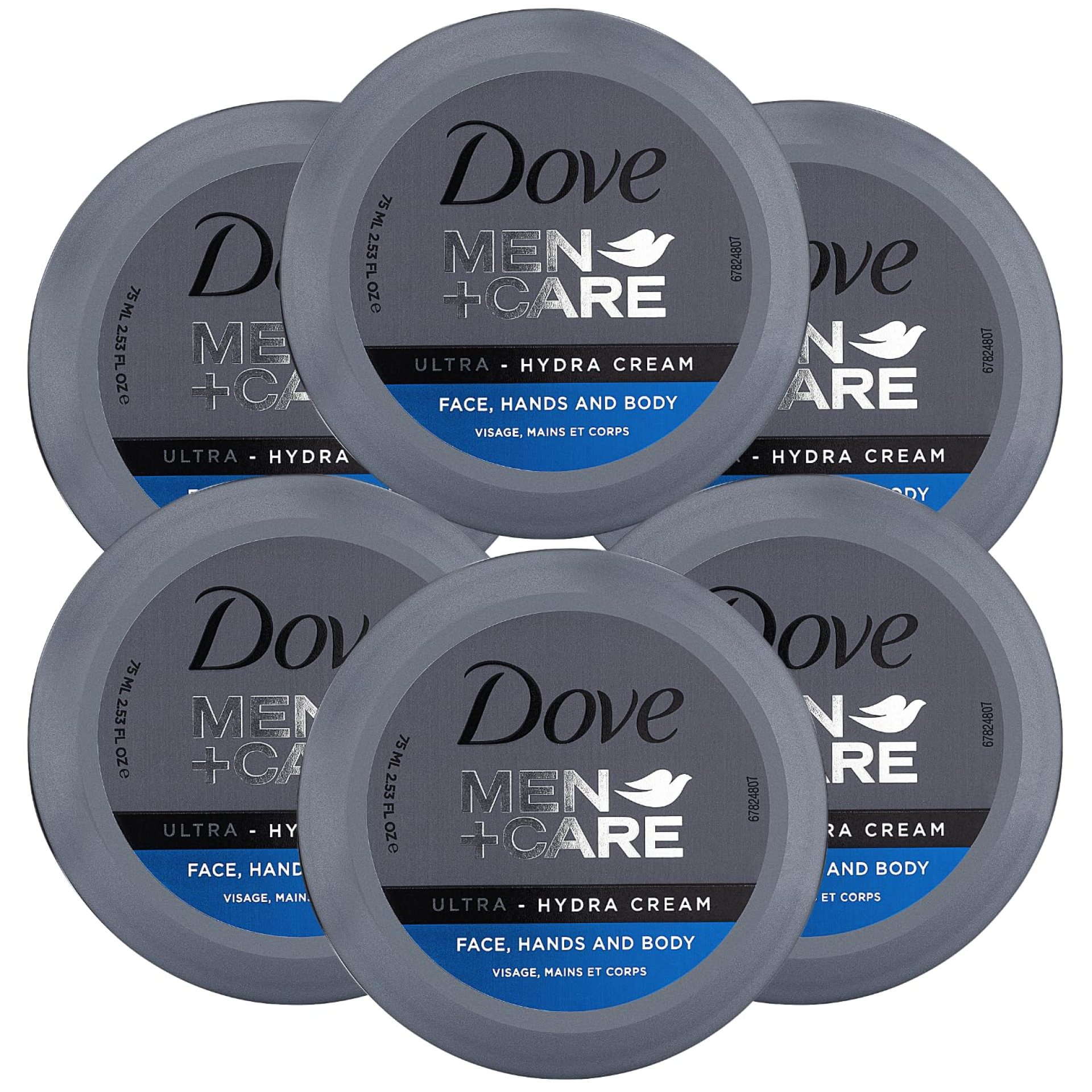 Dove Men+Care Ultra Hydra Cream, Face, Hands and Body care, All Skin Types, 6 Pack of 2.53 Oz Each Dove Men+Care Ultra Hydra Cream, Face, Hands and Body care, All Skin Types, 6 Pack of 2.53 Oz Each
