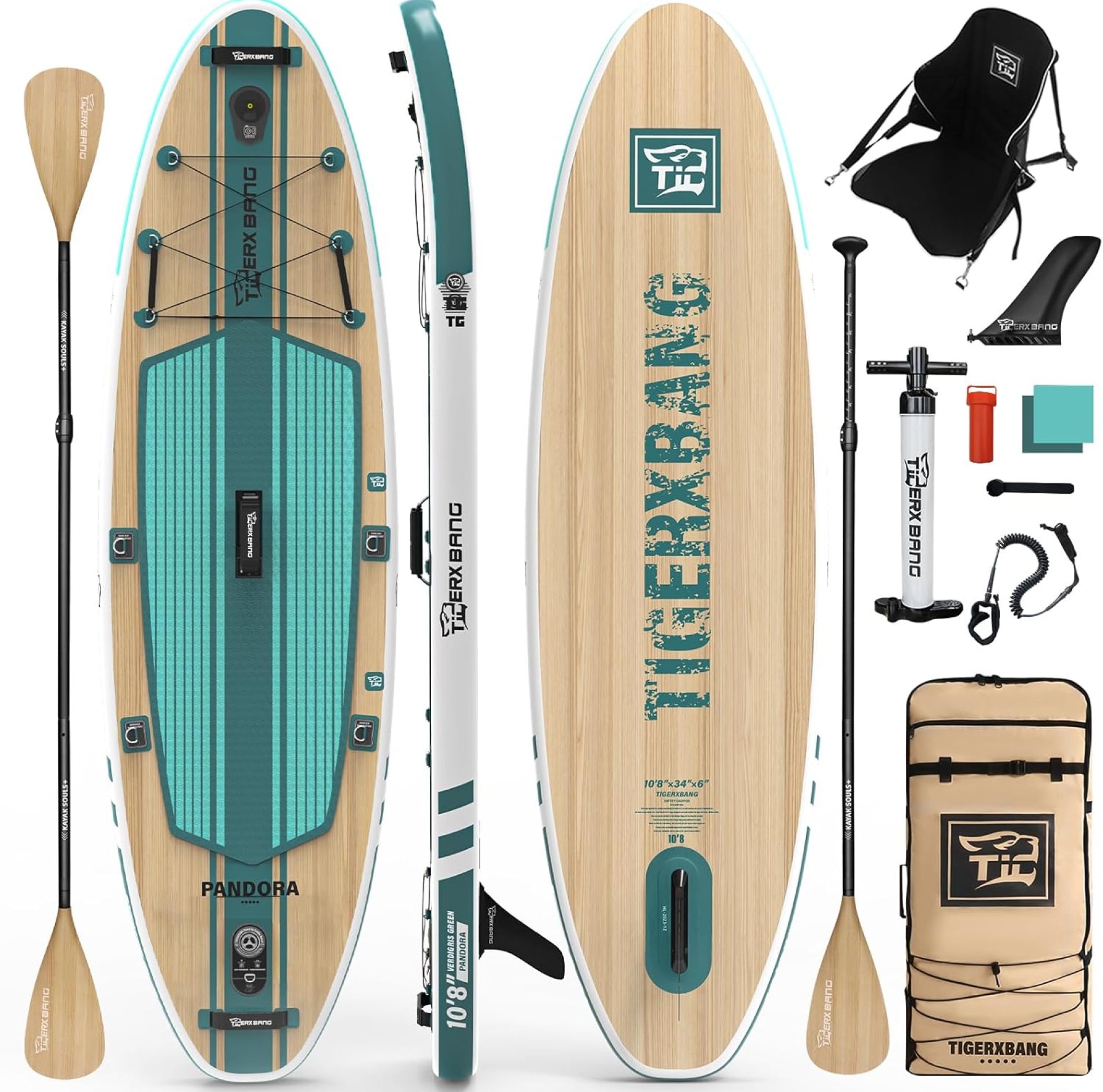 Paddle Board, 10.8′ Stand Up Paddle Board with Premium Complete Inflatable SUP Accessories, Extra Wide Paddleboards for Adults & Kids-Pandora Collection Paddle Board, 10.8′ Stand Up Paddle Board with Premium Complete Inflatable SUP Accessories, Extra Wide Paddleboards for Adults & Kids-Pandora Collection
