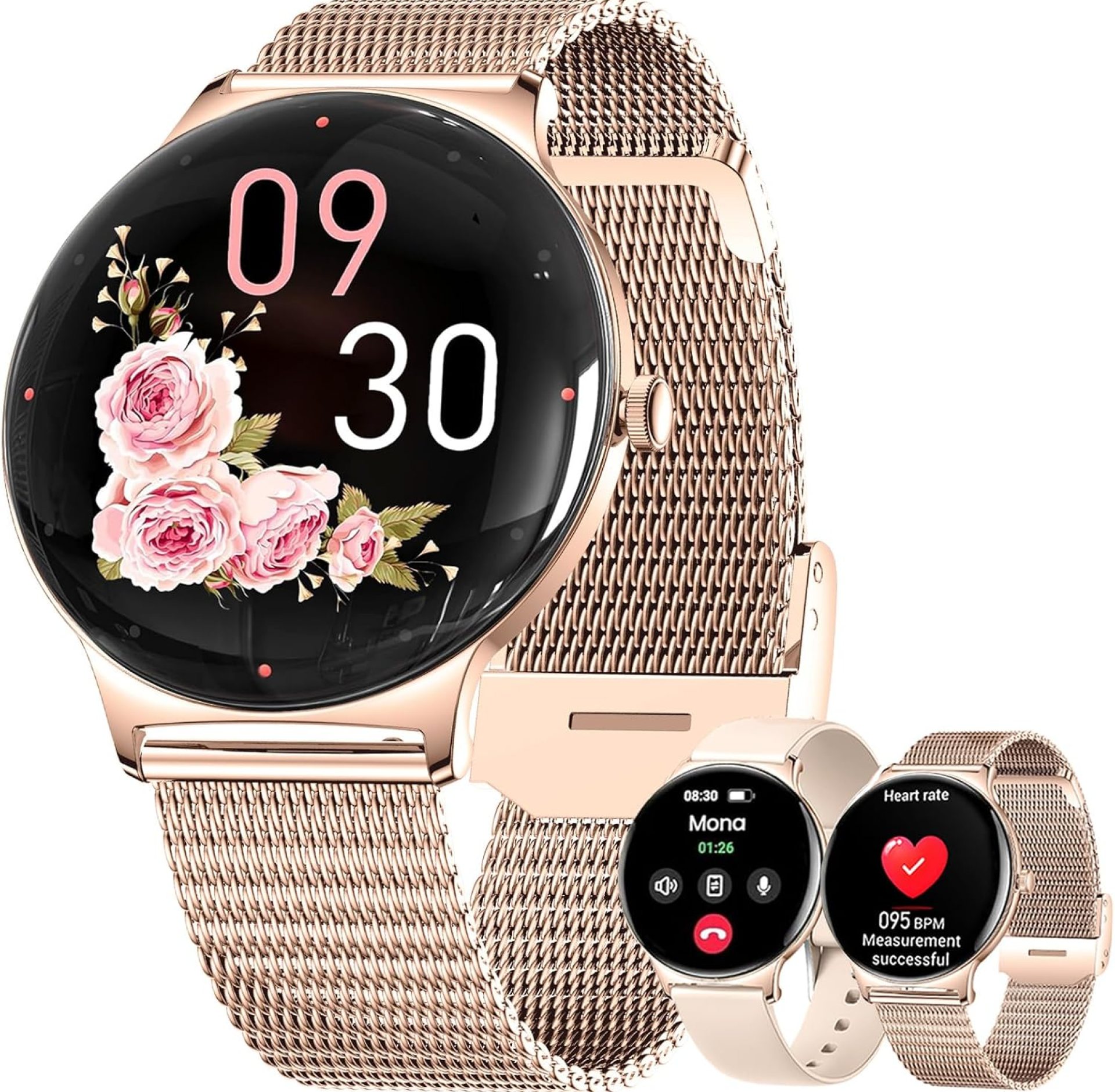LAKEYLOYI Smart Watch for Women Men Answer Make Calls 1.43″ AMOLED Full Touch Ultra-Thin Smartwatches Health Monitor Sport Waterproof Fitness Tracker Gold Silicone Smartwatch for Android iOS LAKEYLOYI Smart Watch for Women Men Answer Make Calls 1.43″ AMOLED Full Touch Ultra-Thin Smartwatches Health Monitor Sport Waterproof Fitness Tracker Gold Silicone Smartwatch for Android iOS