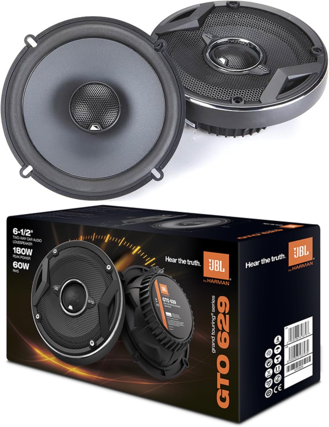 JBL GTO629 6.5″ GTO 2-Way 360 Watts MAX Power Grand Touring Series Coaxial Car Audio Speakers Bundled with Alphasonik JBL GTO629 6.5″ GTO 2-Way 360 Watts MAX Power Grand Touring Series Coaxial Car Audio Speakers Bundled with Alphasonik